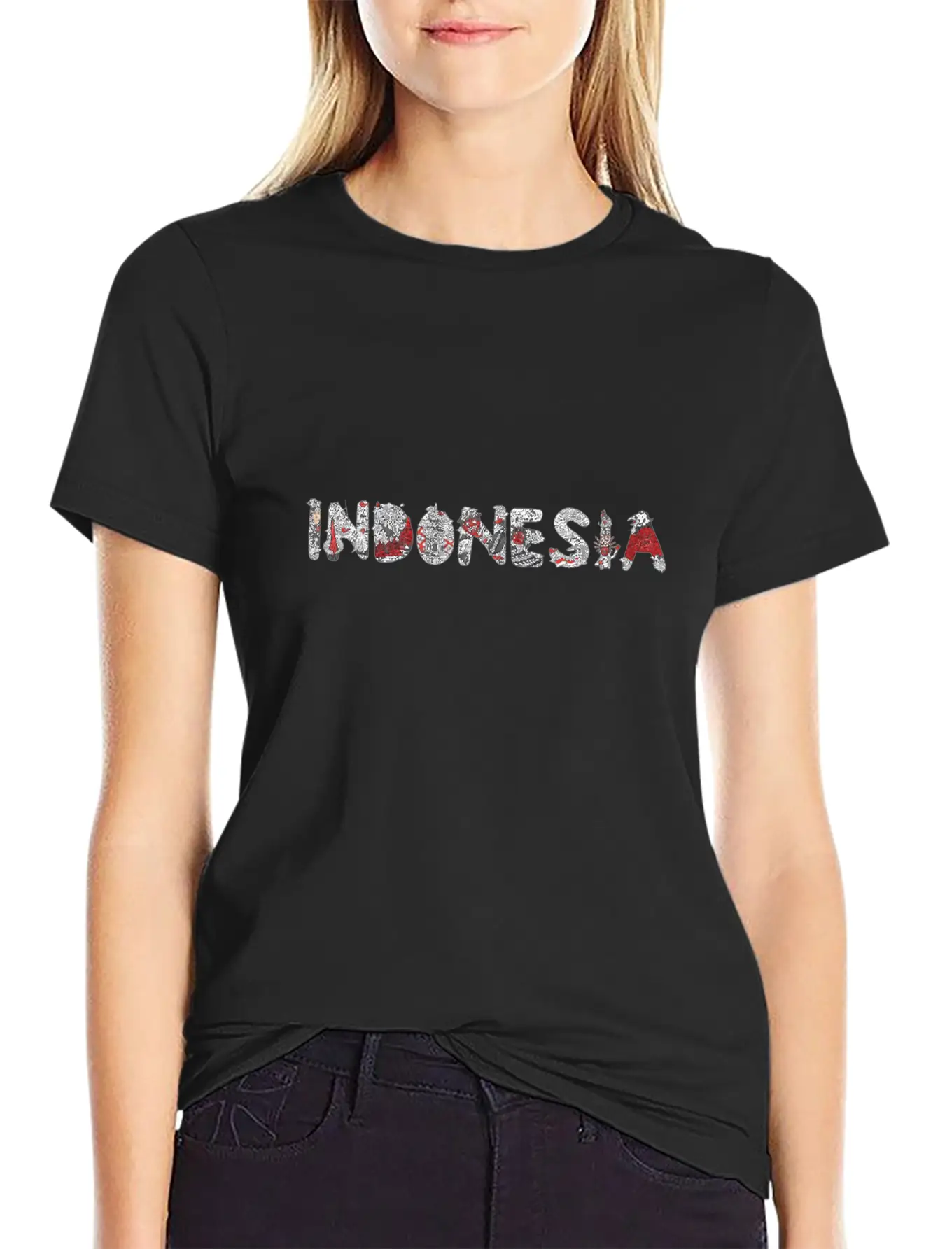 Indonesia Doodle Art Design Classic Cotton Tee – Unisex Comfort For Any Season