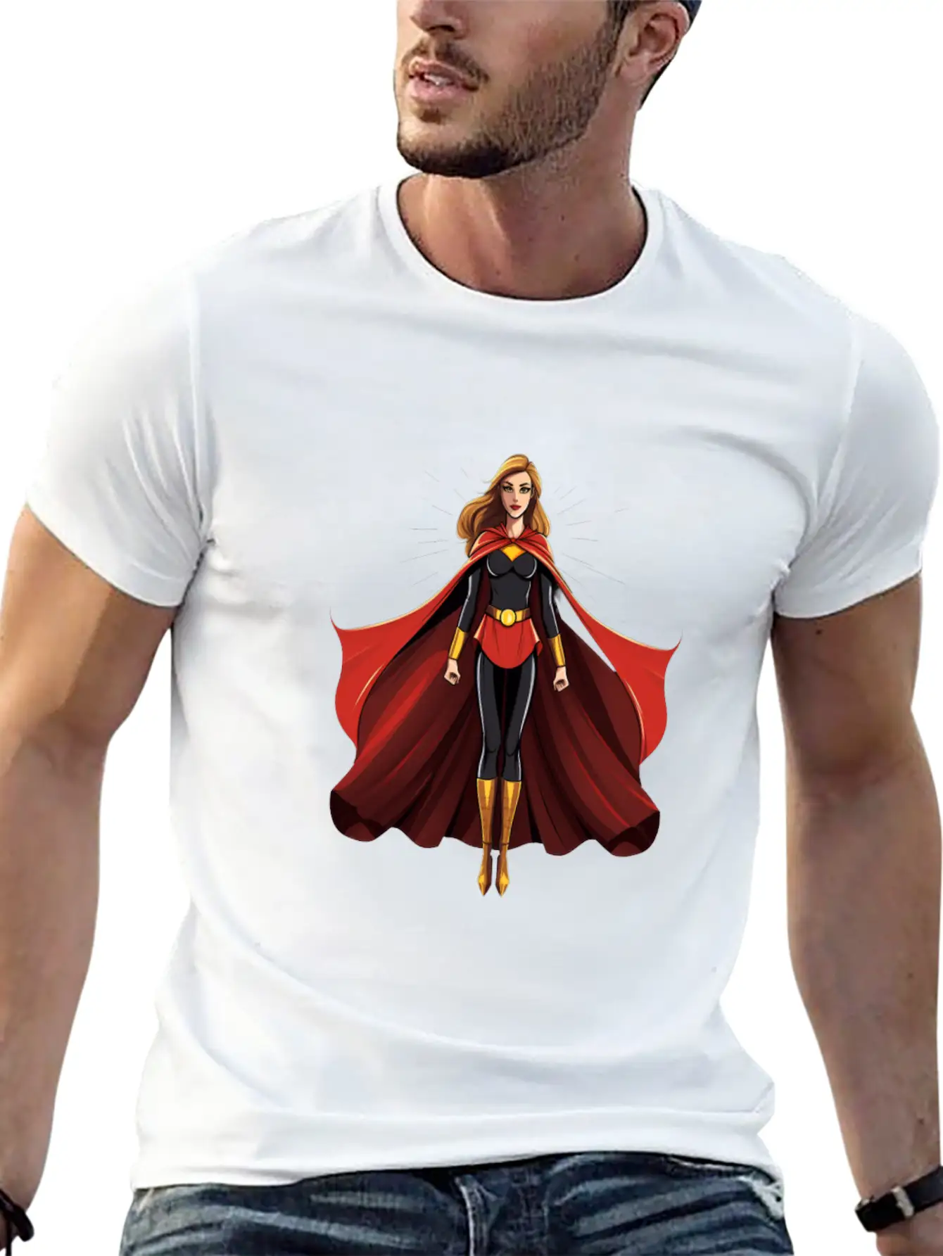 International Womens Day Woman Wearing Capes Stylish Everyday T-Shirt – Unisex Basic Cotton Tee