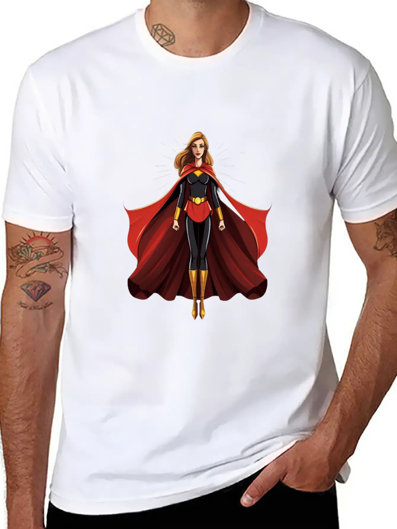 International Womens Day Woman Wearing Capes Stylish Everyday T-Shirt – Unisex Basic Cotton Tee