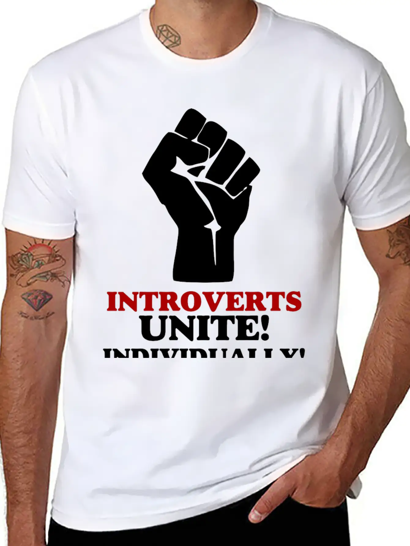 Introverts Unite Basic Graphic T-Shirt – Daily Comfort In Soft Cotton