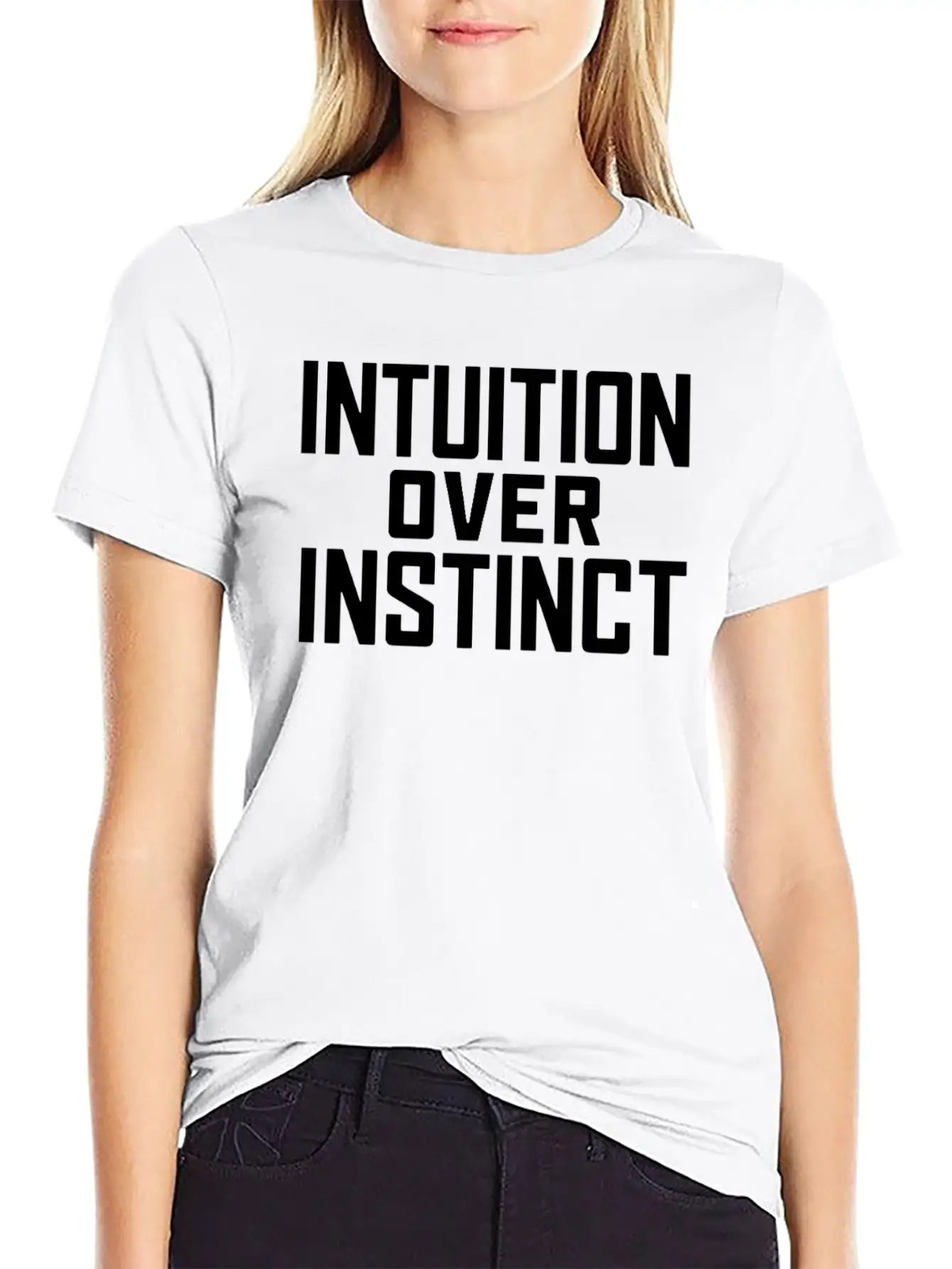 Intuition Over Instinct Inspiring Spirituality Stylish Everyday T-Shirt – Unisex Basic Cotton Tee