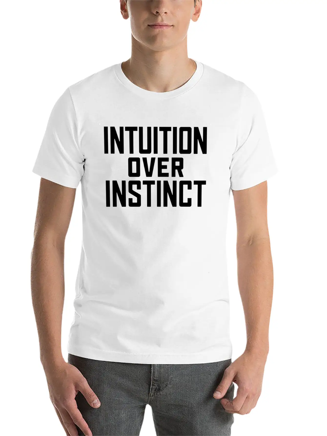 Intuition Over Instinct Inspiring Spirituality Stylish Everyday T-Shirt – Unisex Basic Cotton Tee