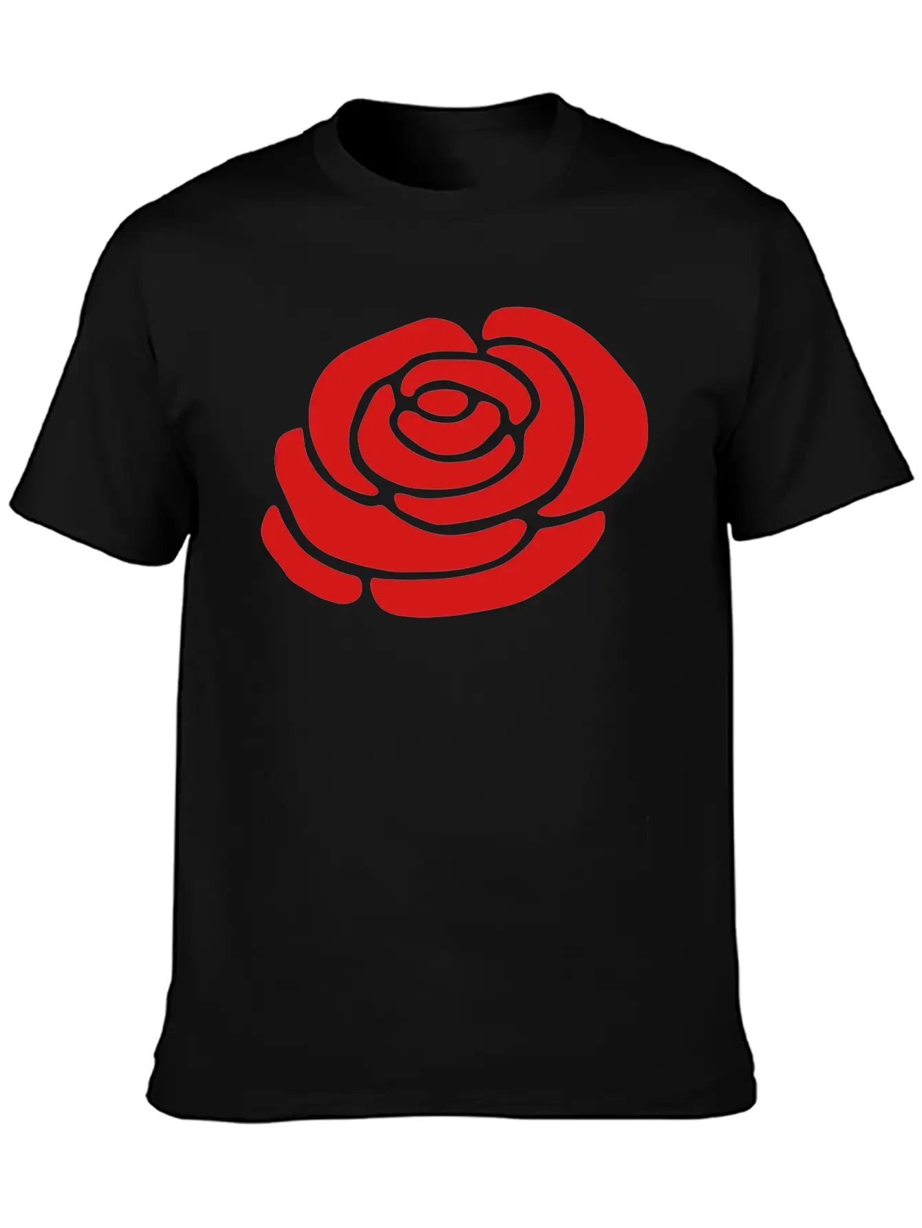 Ireland Rose Silhouette (vector) Stylish Everyday T-Shirt – Unisex Basic Cotton Tee