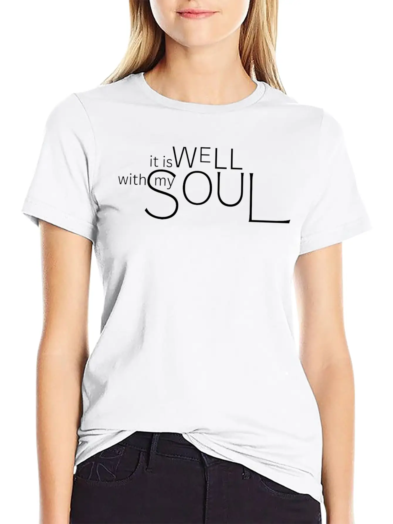 It Is Well With My Soul (white) Breathable Graphic T-Shirt – Perfect For Casual Days