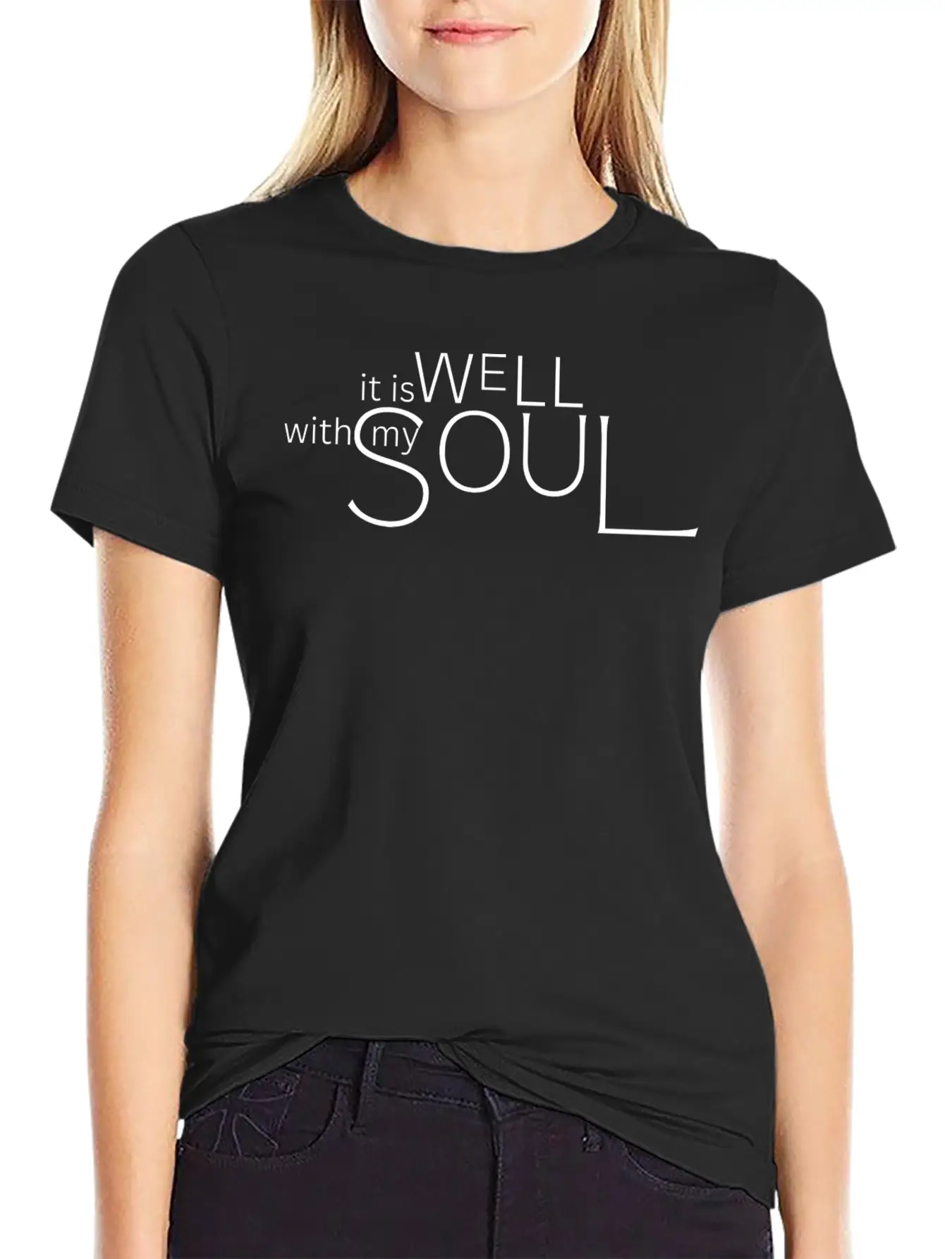 It Is Well With My Soul (white) Breathable Graphic T-Shirt – Perfect For Casual Days