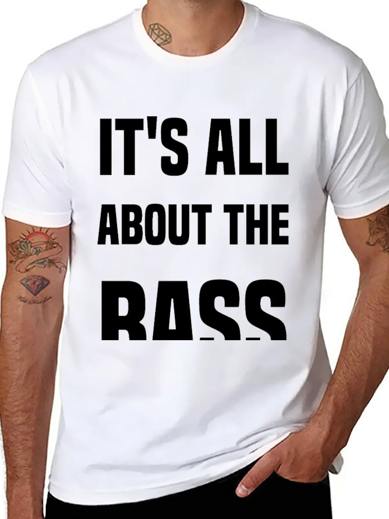 It's All About The Bass Simple Everyday Graphic Tee – Lightweight Summer Wear
