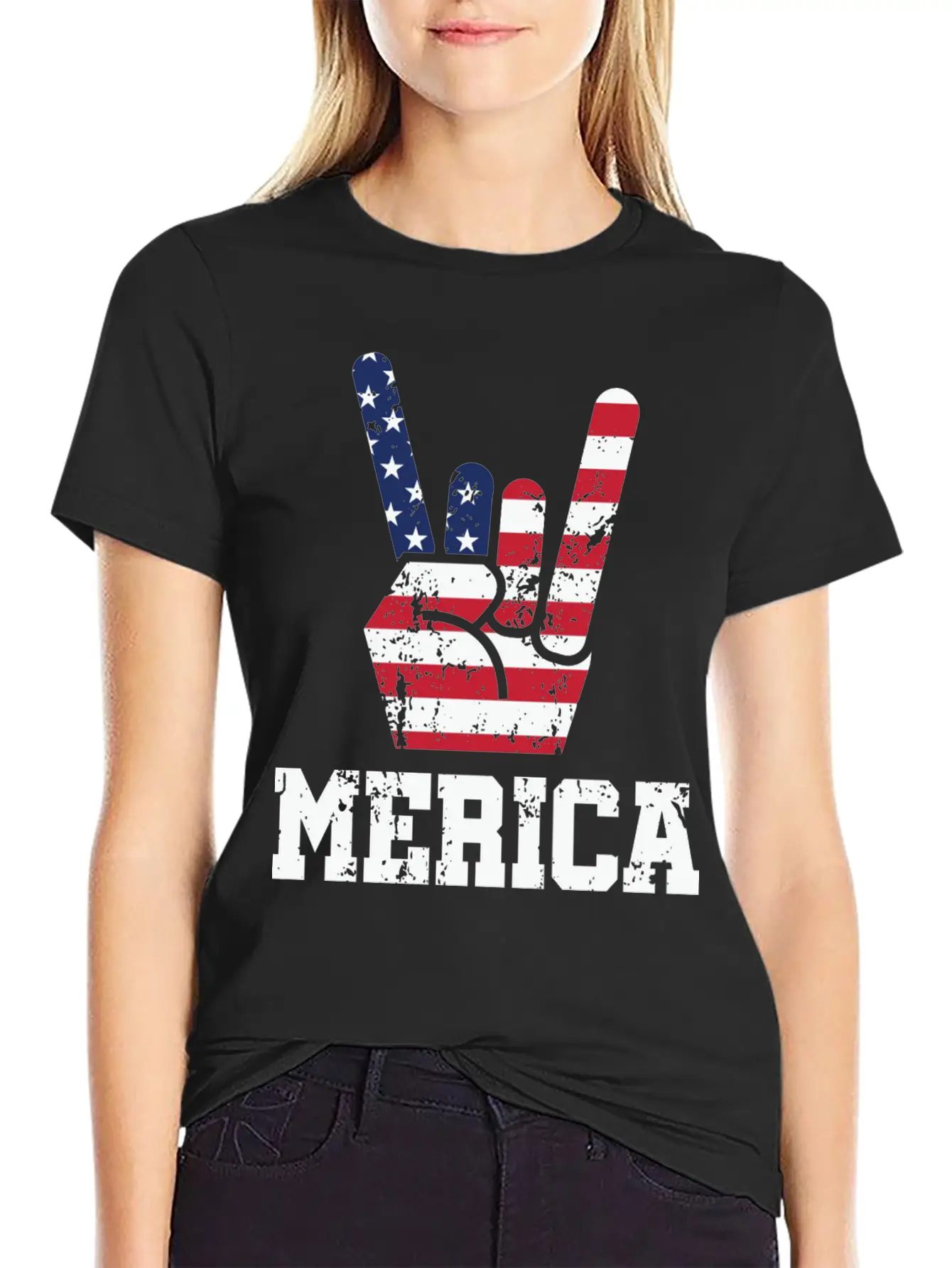 It's America Not Merican't. Funny Usa Patriot Basic Graphic T-Shirt – Daily Comfort In Soft Cotton