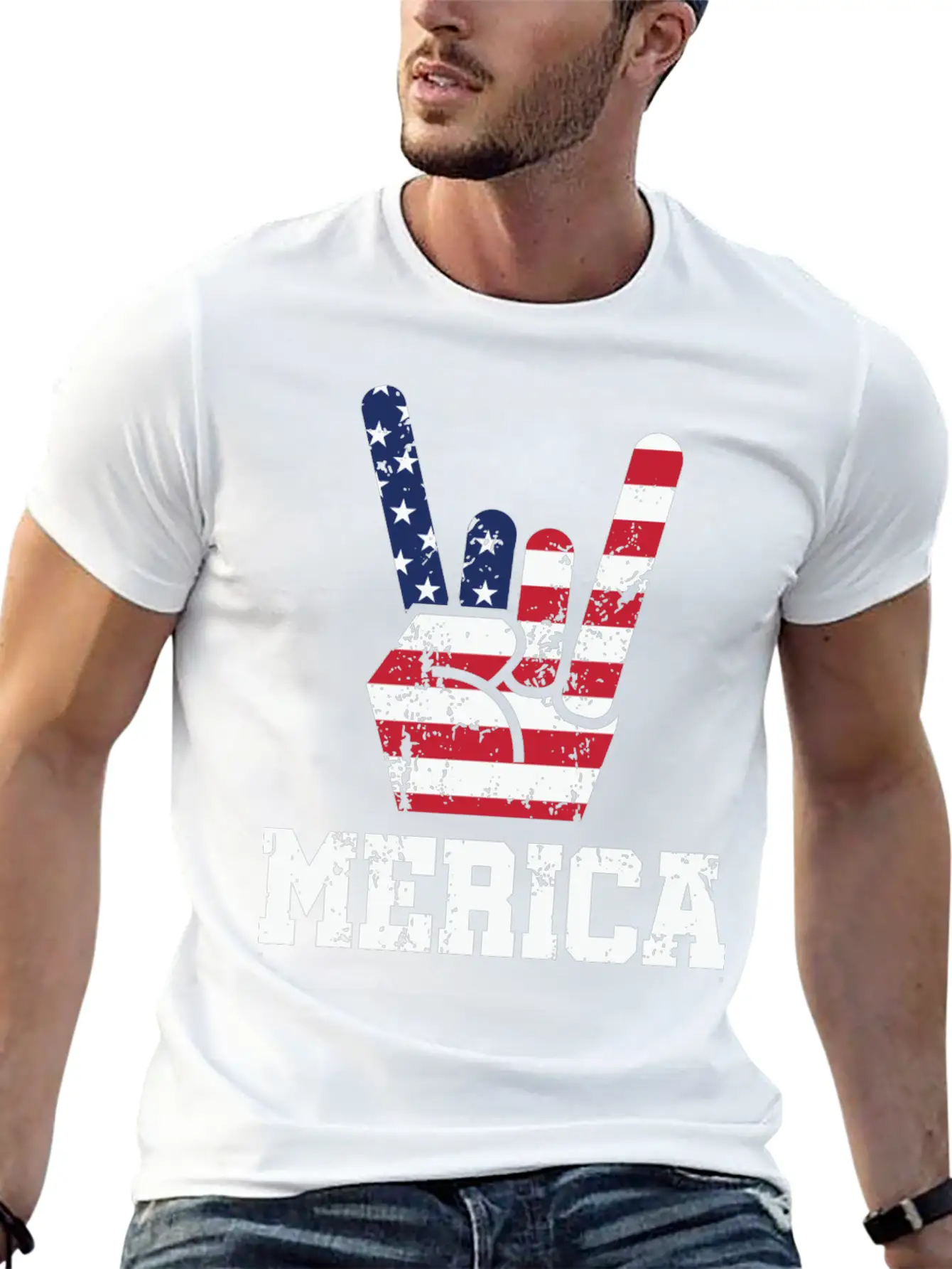It's America Not Merican't. Funny Usa Patriot Basic Graphic T-Shirt – Daily Comfort In Soft Cotton
