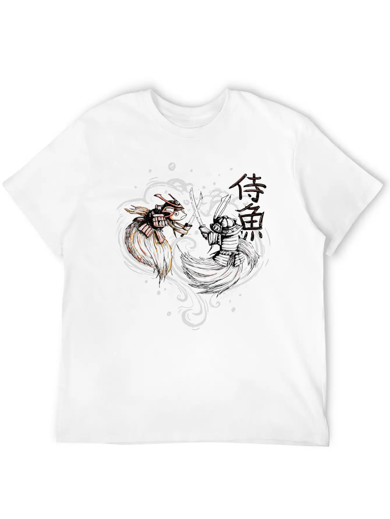 Japanese Fighting Fish Remix Stylish Everyday T-Shirt – Unisex Basic Cotton Tee
