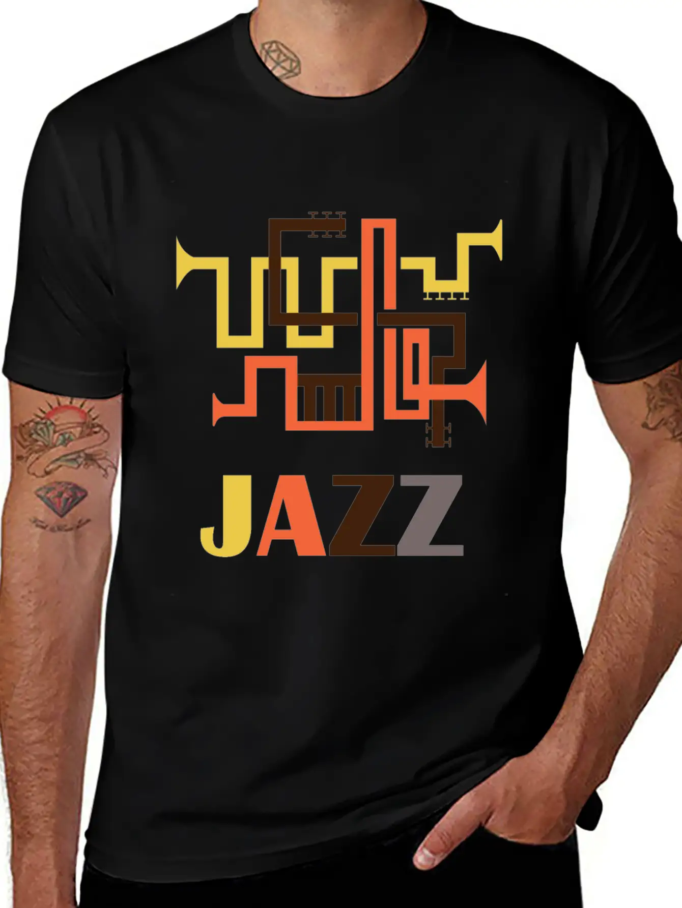 Jazz Music Simple Everyday Graphic Tee – Lightweight Summer Wear