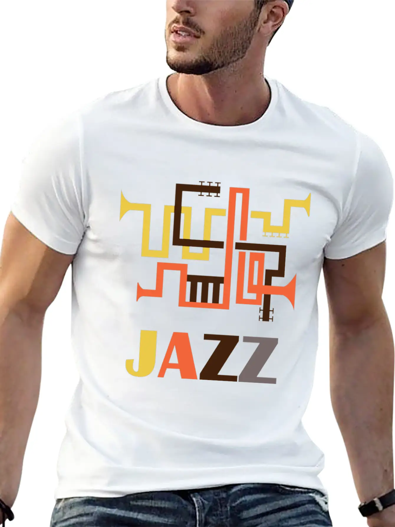 Jazz Music Simple Everyday Graphic Tee – Lightweight Summer Wear