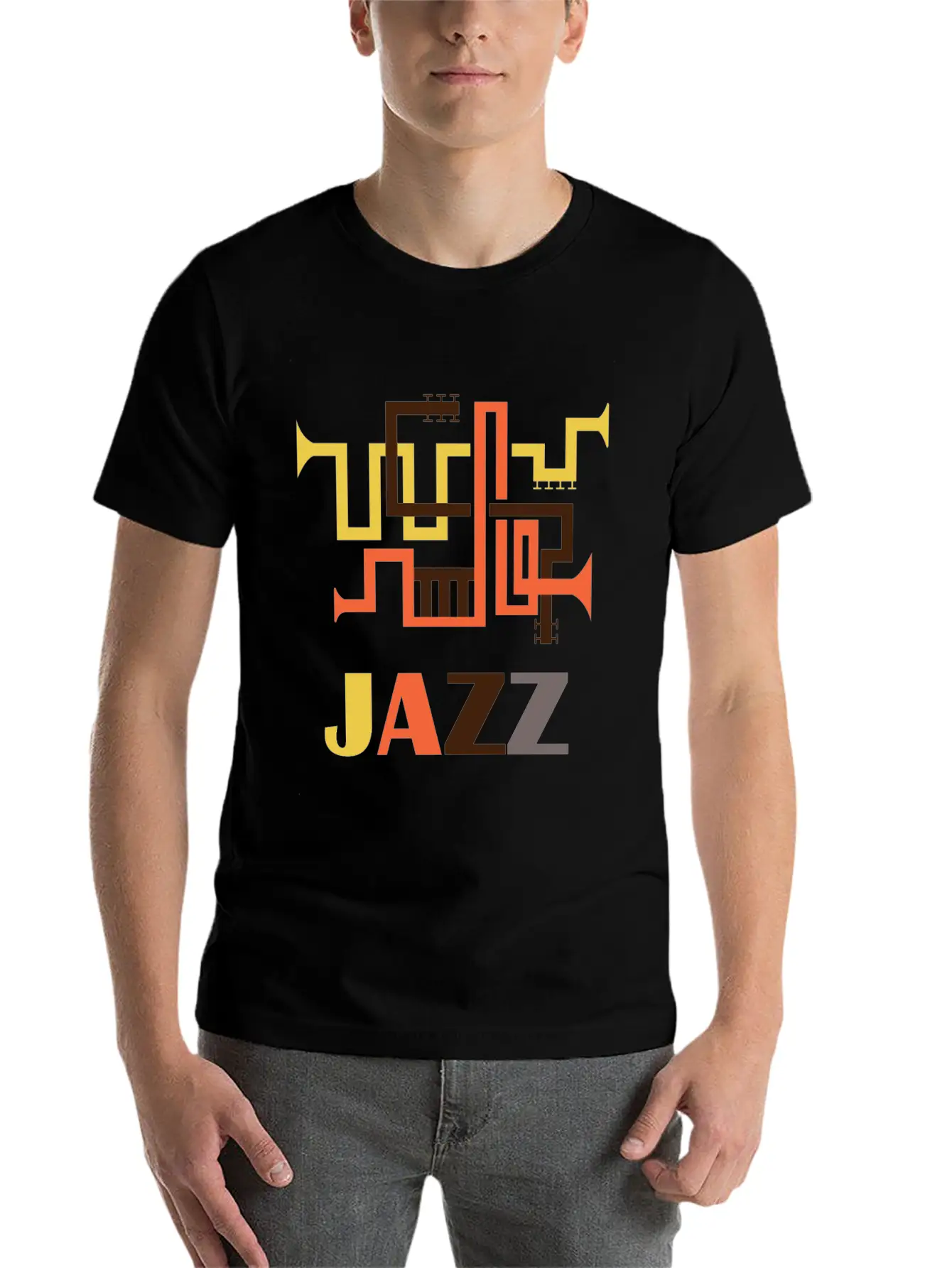 Jazz Music Simple Everyday Graphic Tee – Lightweight Summer Wear