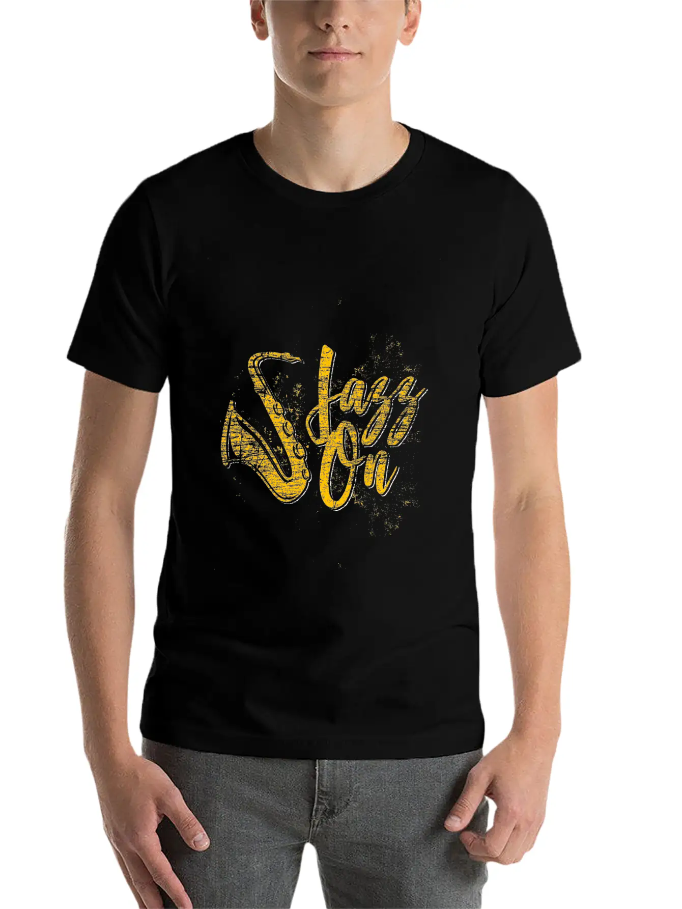 Jazz On Saxophone Music Basic Graphic T-Shirt – Daily Comfort In Soft Cotton