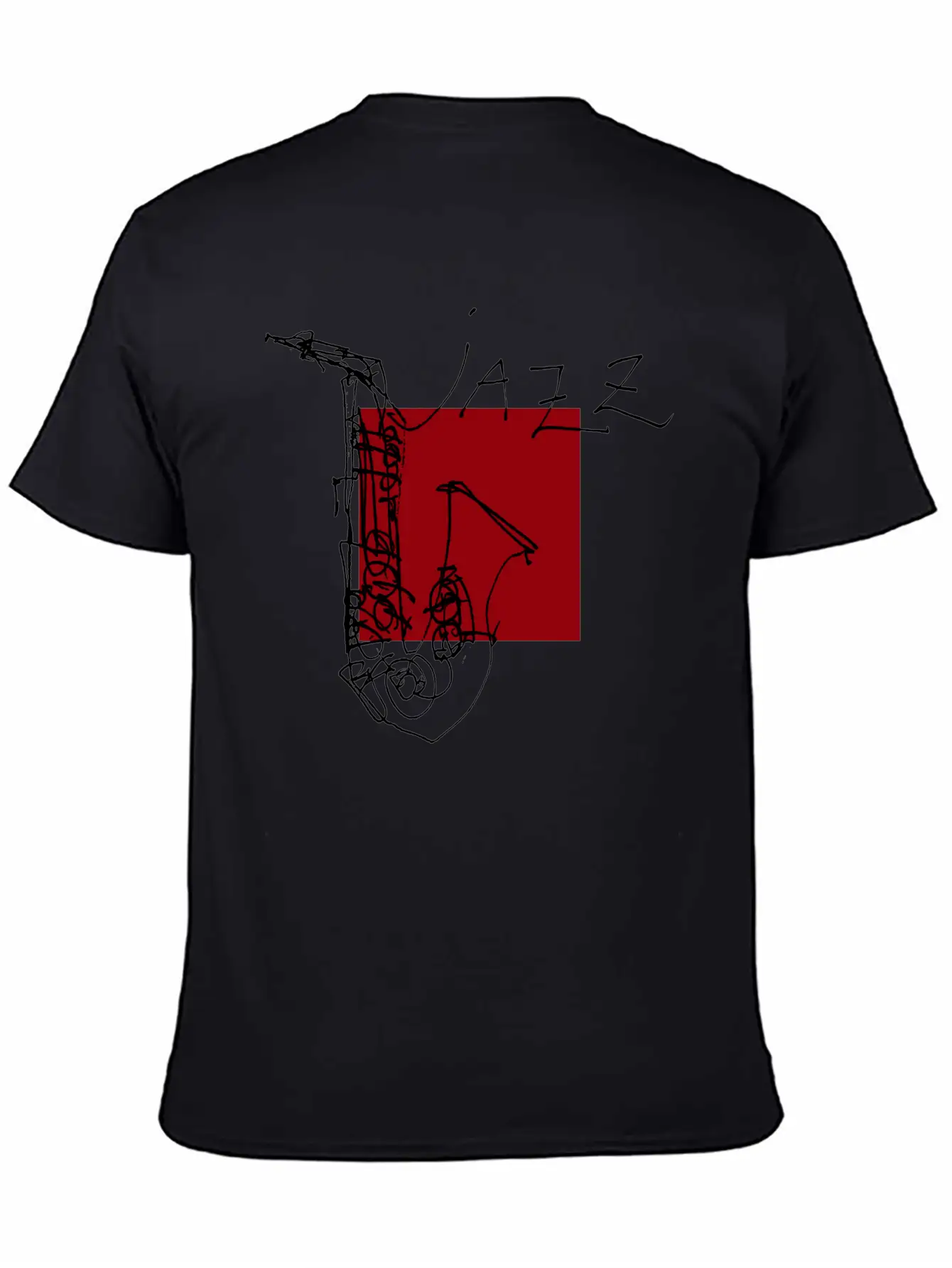 Jazz Sax Black 1 Basic Graphic T-Shirt – Daily Comfort In Soft Cotton