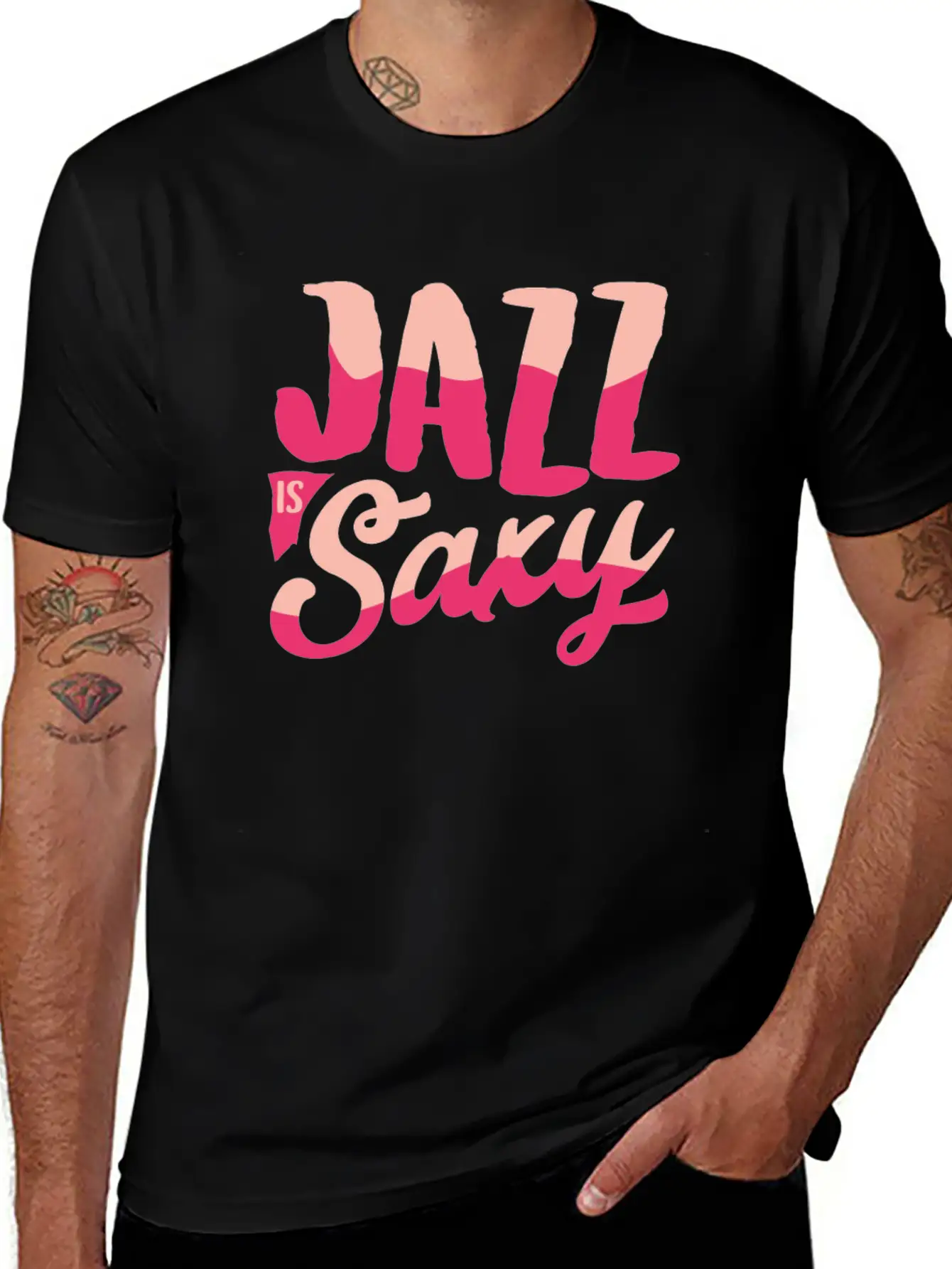 Jazz Saxophone Stylish Everyday T-Shirt – Unisex Basic Cotton Tee