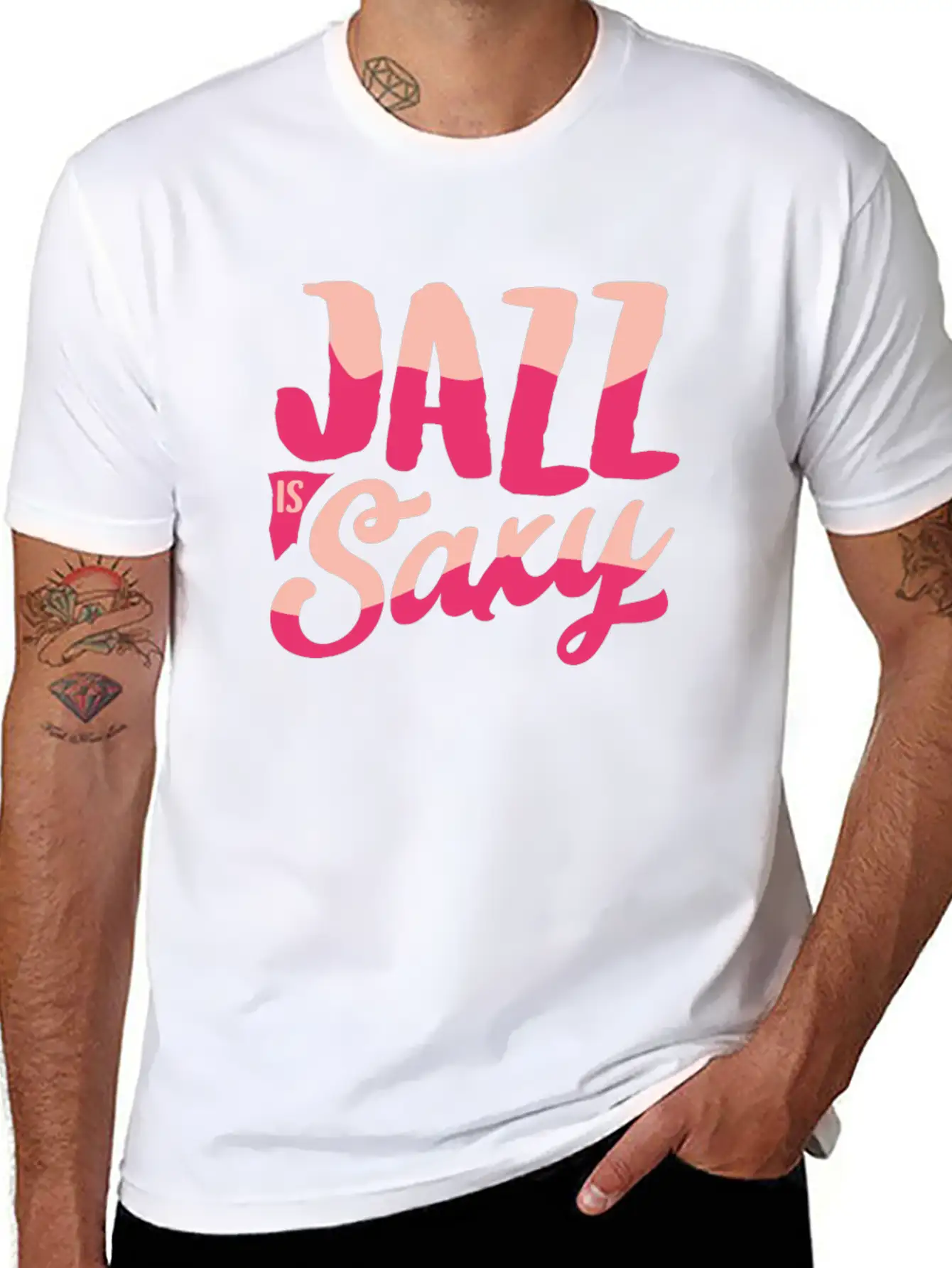 Jazz Saxophone Stylish Everyday T-Shirt – Unisex Basic Cotton Tee