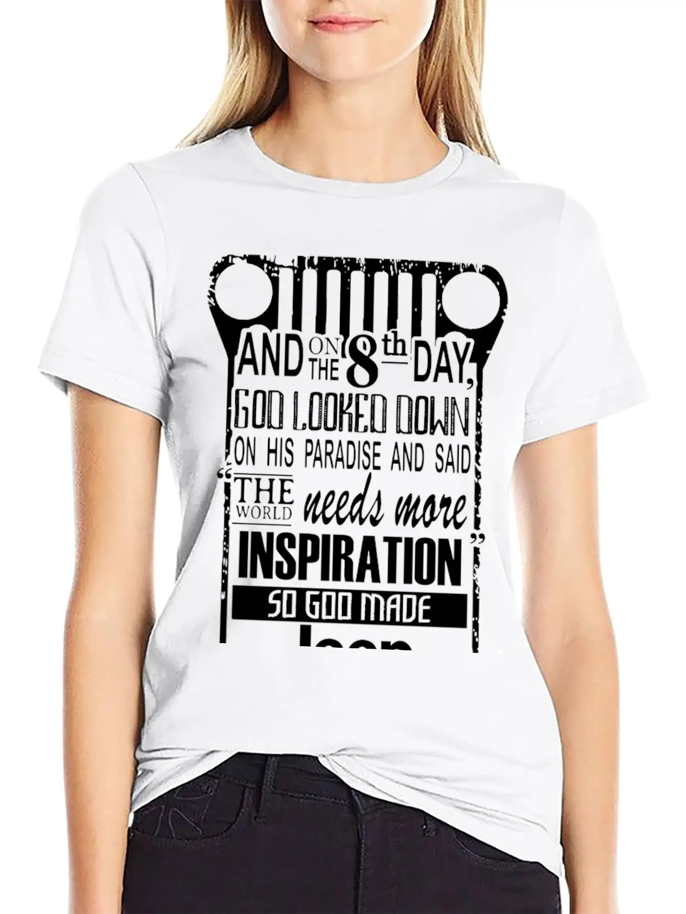 Jeep - The World Needs More Inspiration Stylish Everyday T-Shirt – Unisex Basic Cotton Tee