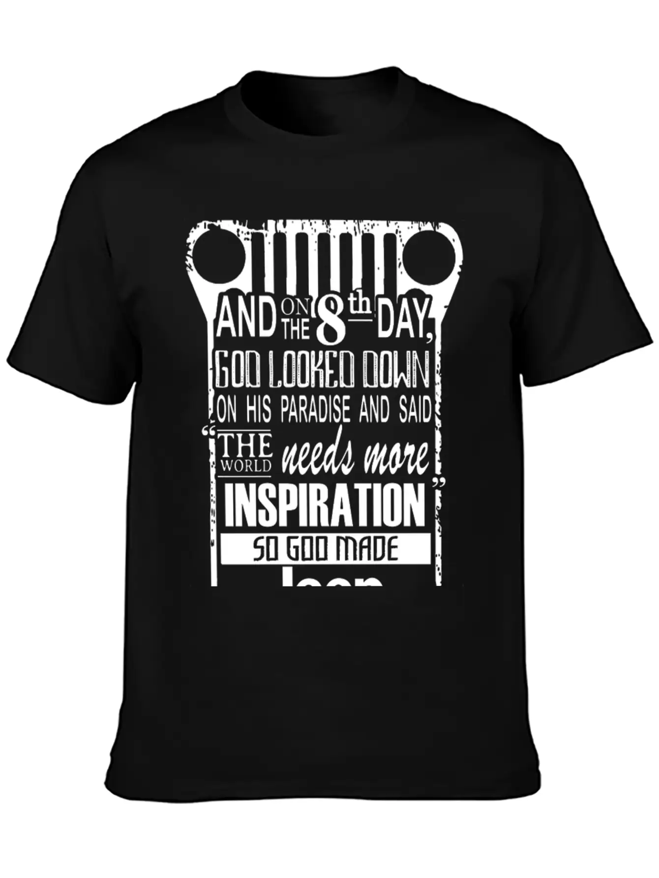 Jeep - The World Needs More Inspiration Stylish Everyday T-Shirt – Unisex Basic Cotton Tee