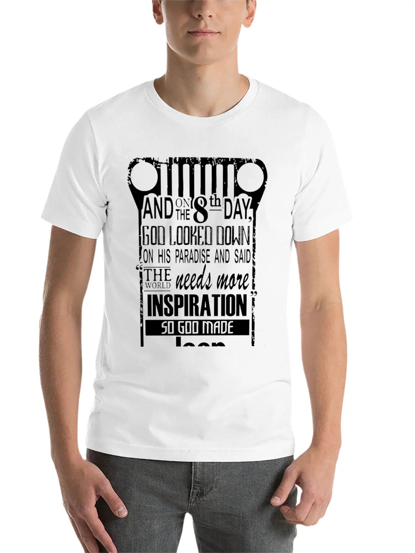 Jeep - The World Needs More Inspiration Stylish Everyday T-Shirt – Unisex Basic Cotton Tee