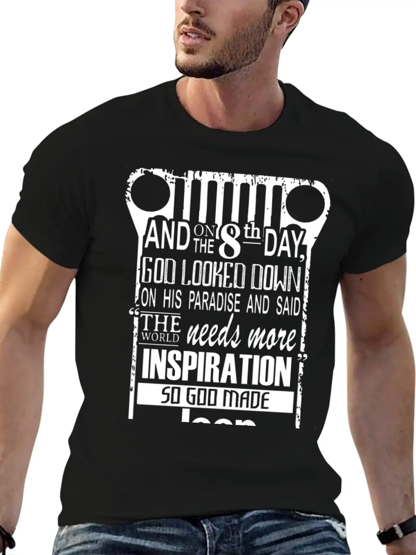 Jeep - The World Needs More Inspiration Stylish Everyday T-Shirt – Unisex Basic Cotton Tee