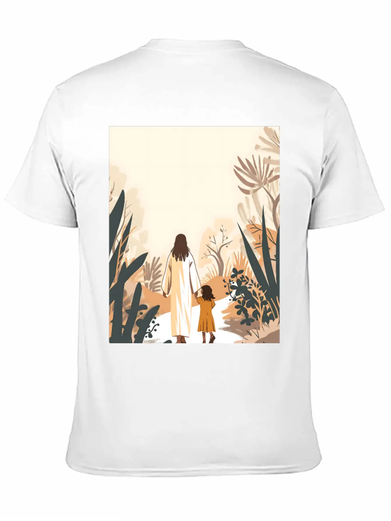 Jesus Christ Walking With A Girl, Come Follow Me, Stylish Everyday T-Shirt – Unisex Basic Cotton Tee