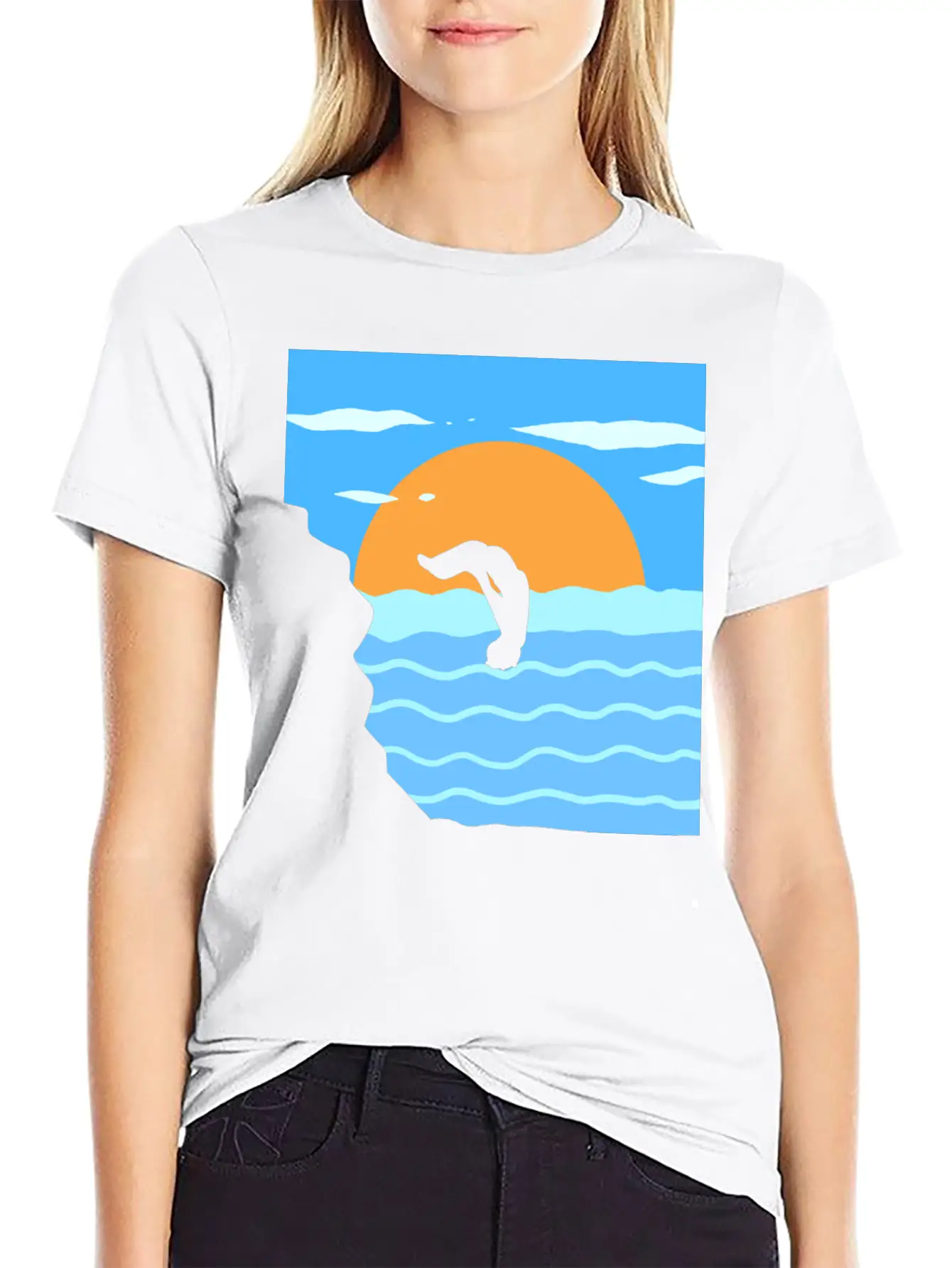 Jumping Diver Gift Classic Cotton Tee – Unisex Comfort For Any Season