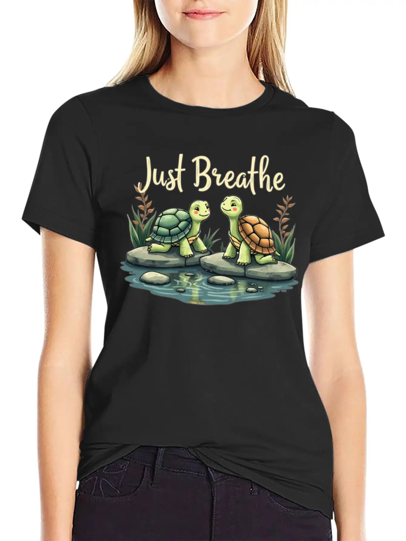 Just Breathe Classic Cotton Tee – Unisex Comfort For Any Season