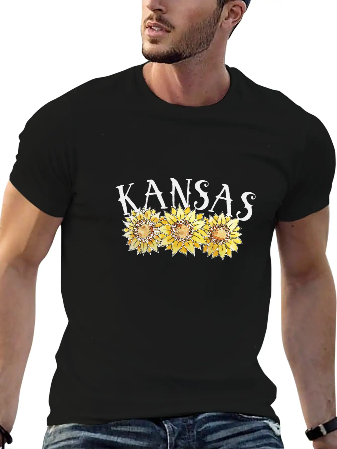 Kansas Sunflowers Stylish Everyday T-Shirt – Unisex Basic Cotton Tee