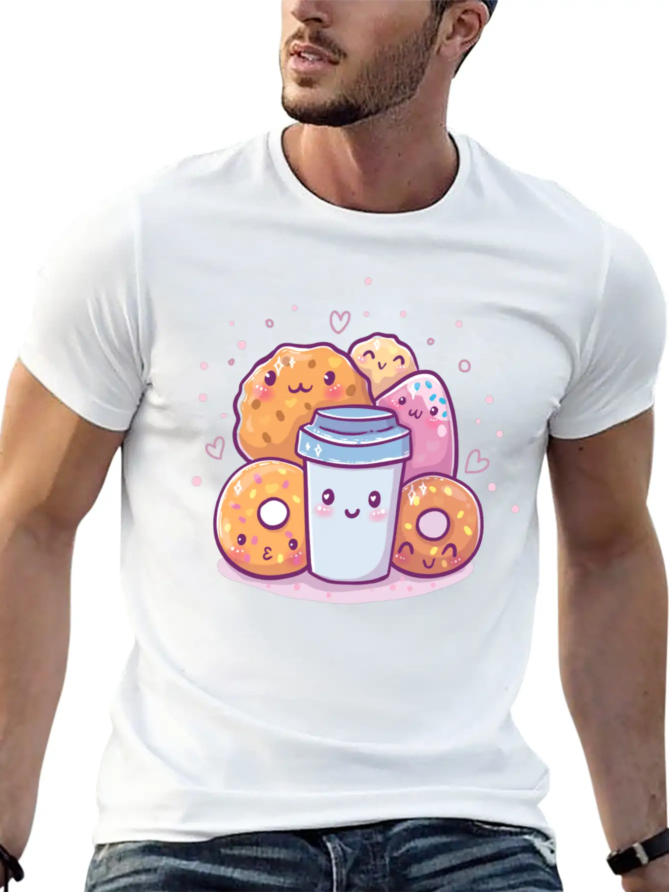 Kawaii Sweets Basic Graphic T-Shirt – Daily Comfort In Soft Cotton