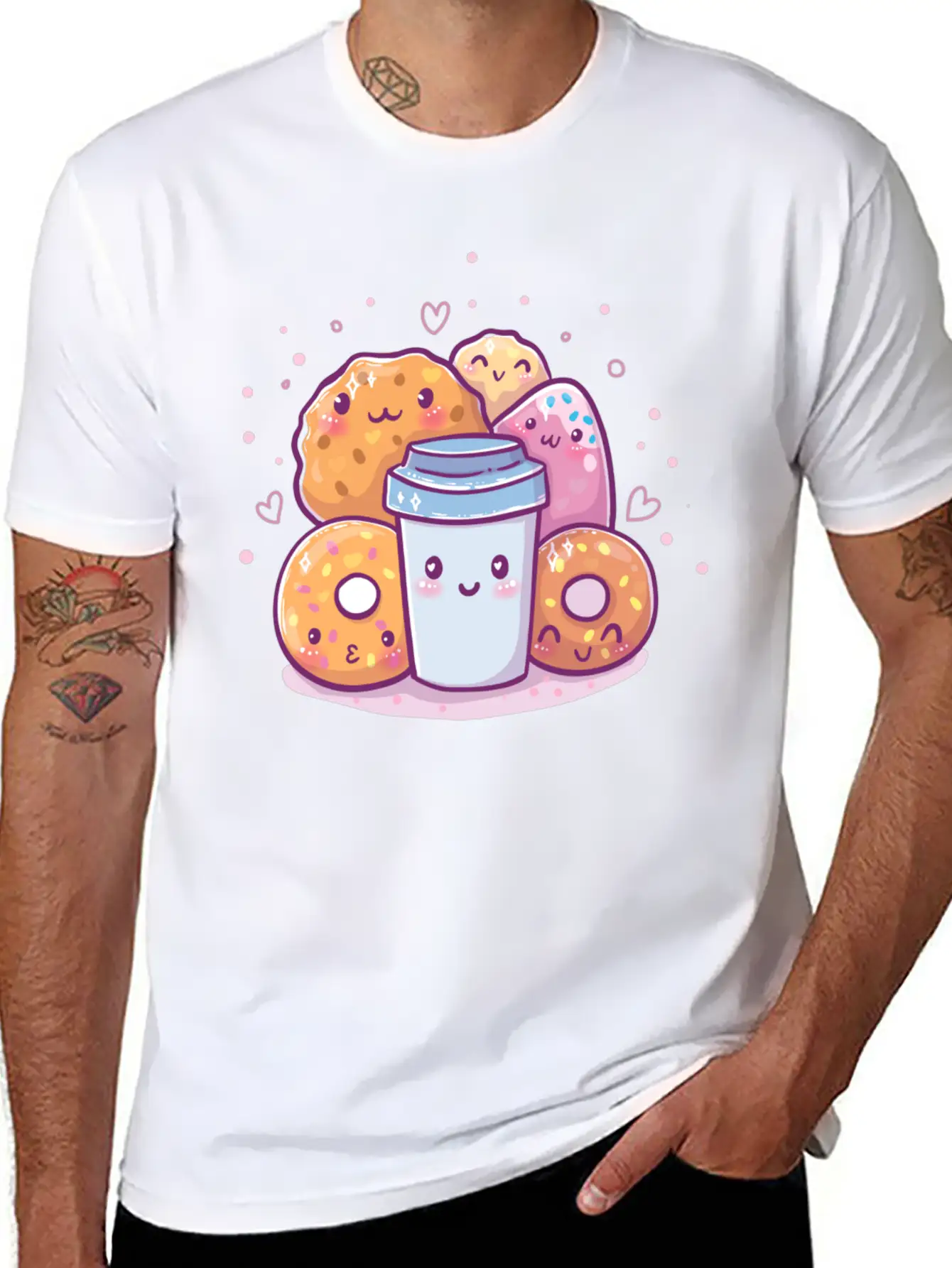 Kawaii Sweets Basic Graphic T-Shirt – Daily Comfort In Soft Cotton