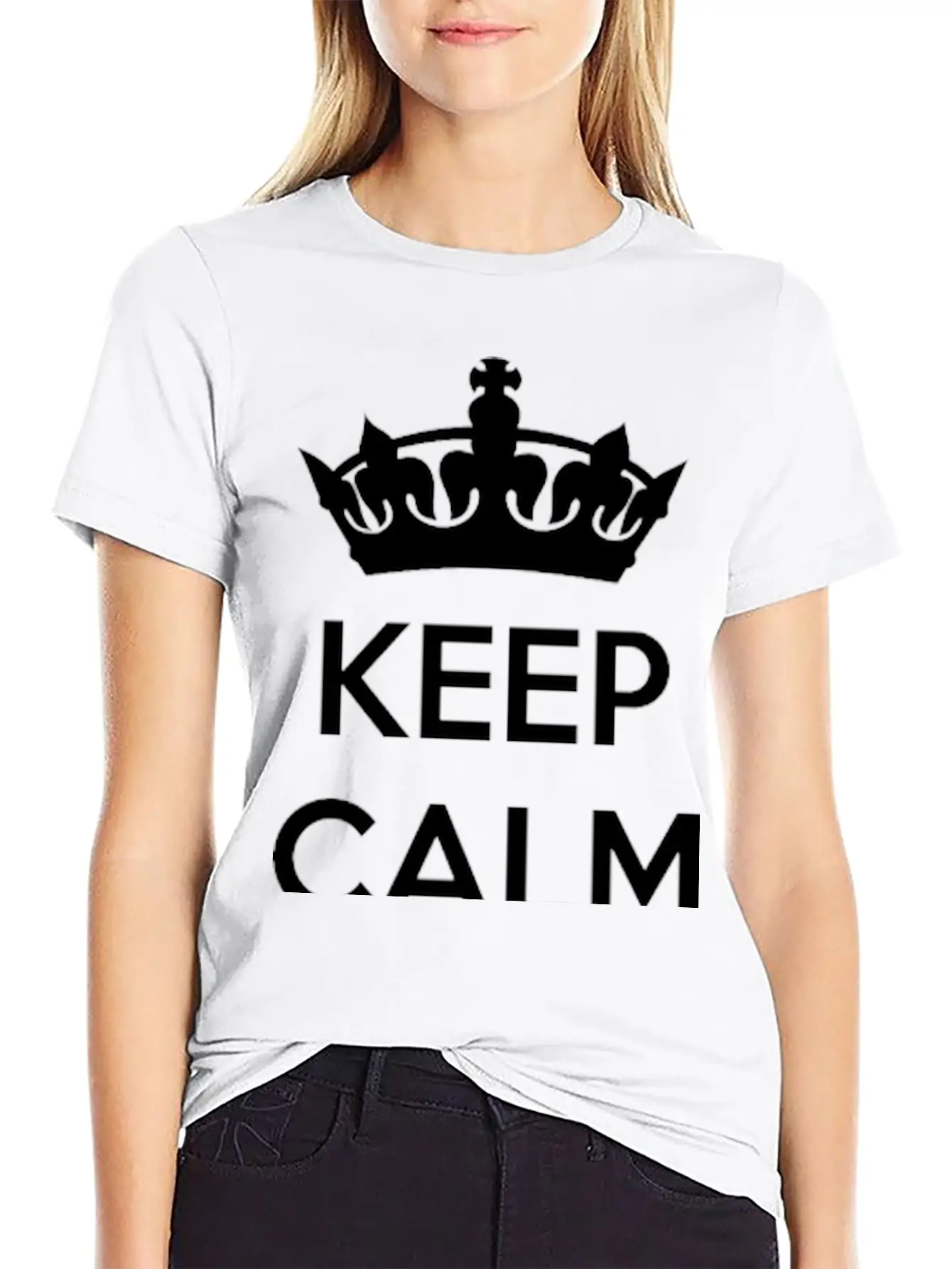 Keep Calm And Add Your Text Basic Graphic T-Shirt – Daily Comfort In Soft Cotton