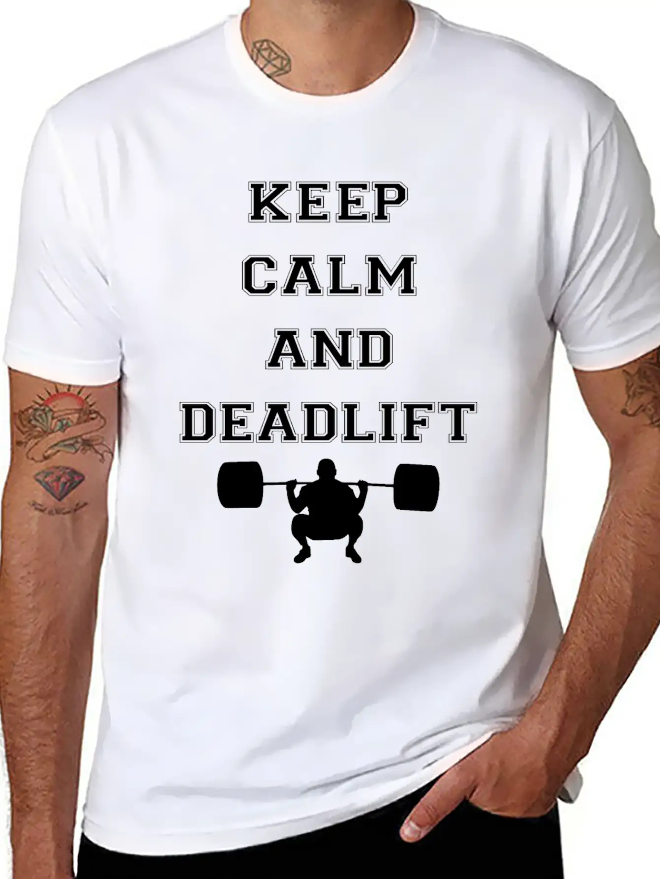 Keep Calm And Deadlift Basic Graphic T-Shirt – Daily Comfort In Soft Cotton