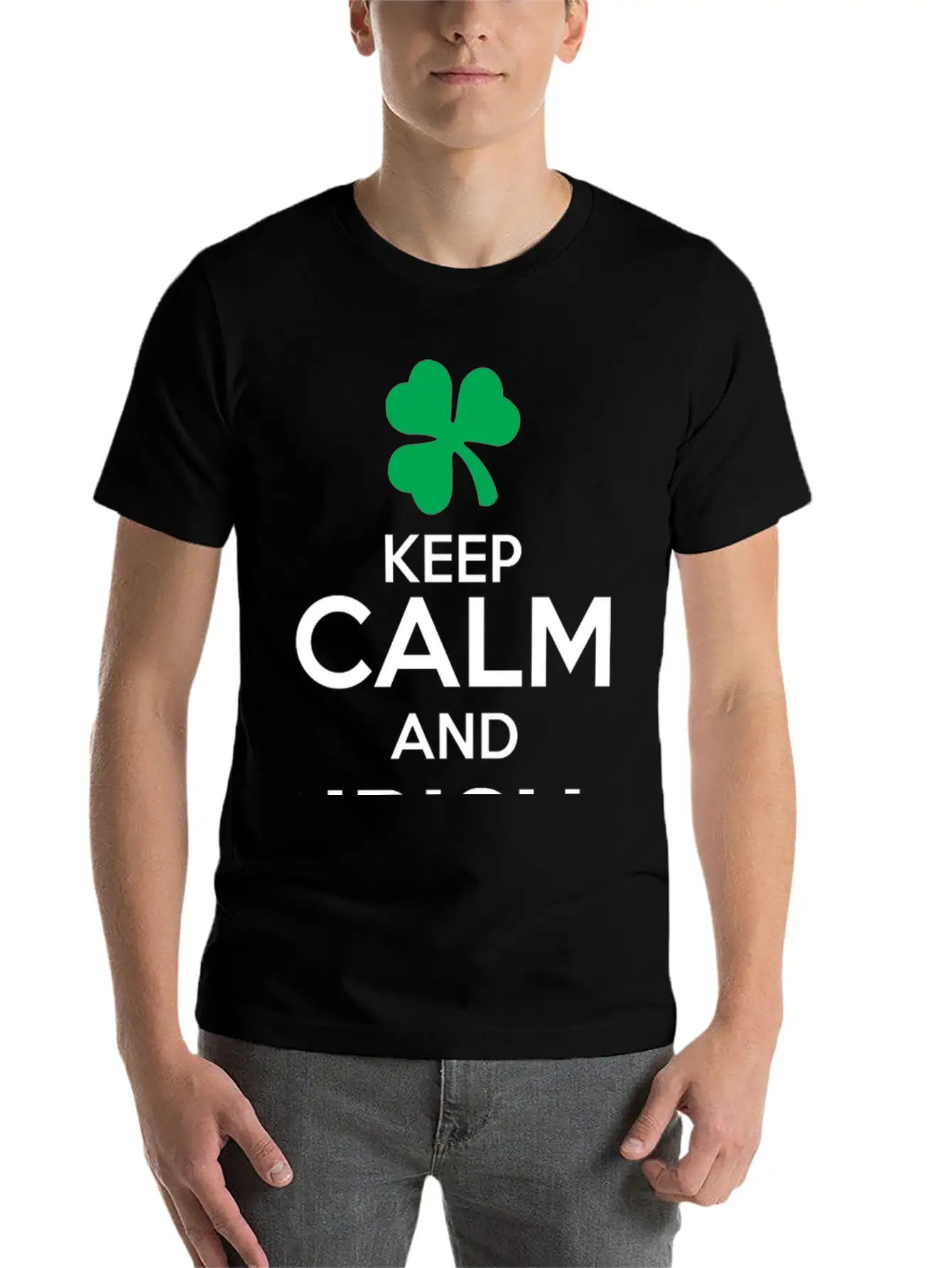 Keep Calm - Irish On Stylish Everyday T-Shirt – Unisex Basic Cotton Tee