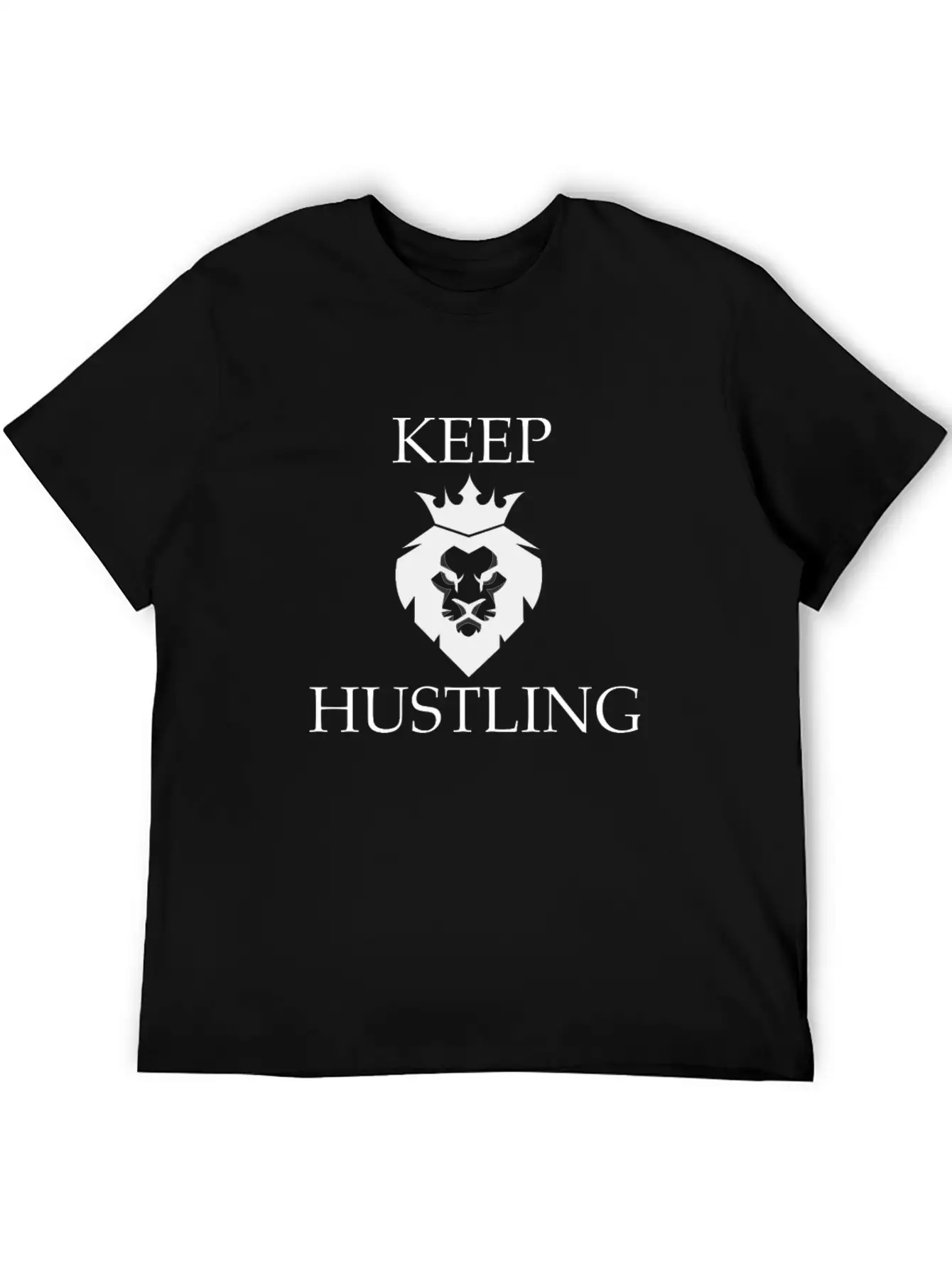 KEEP HUSTLING MOTIVATION GIFT Classic Crew Neck Graphic Tee – Everyday Minimal Look