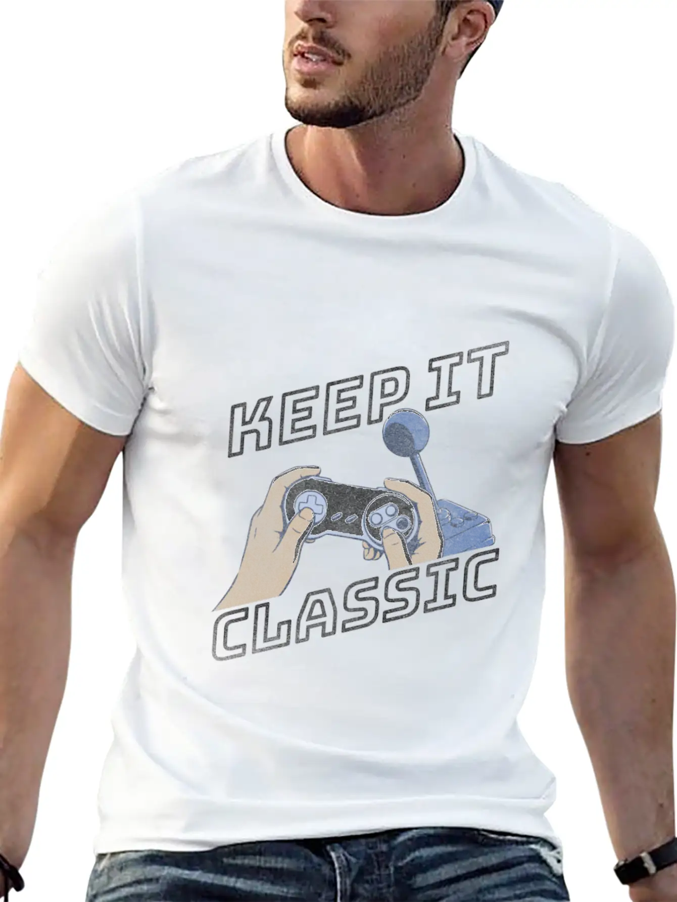 Keep It Classic Gaming Lightweight Cotton T-Shirt – Daily Comfort Graphic Shirt