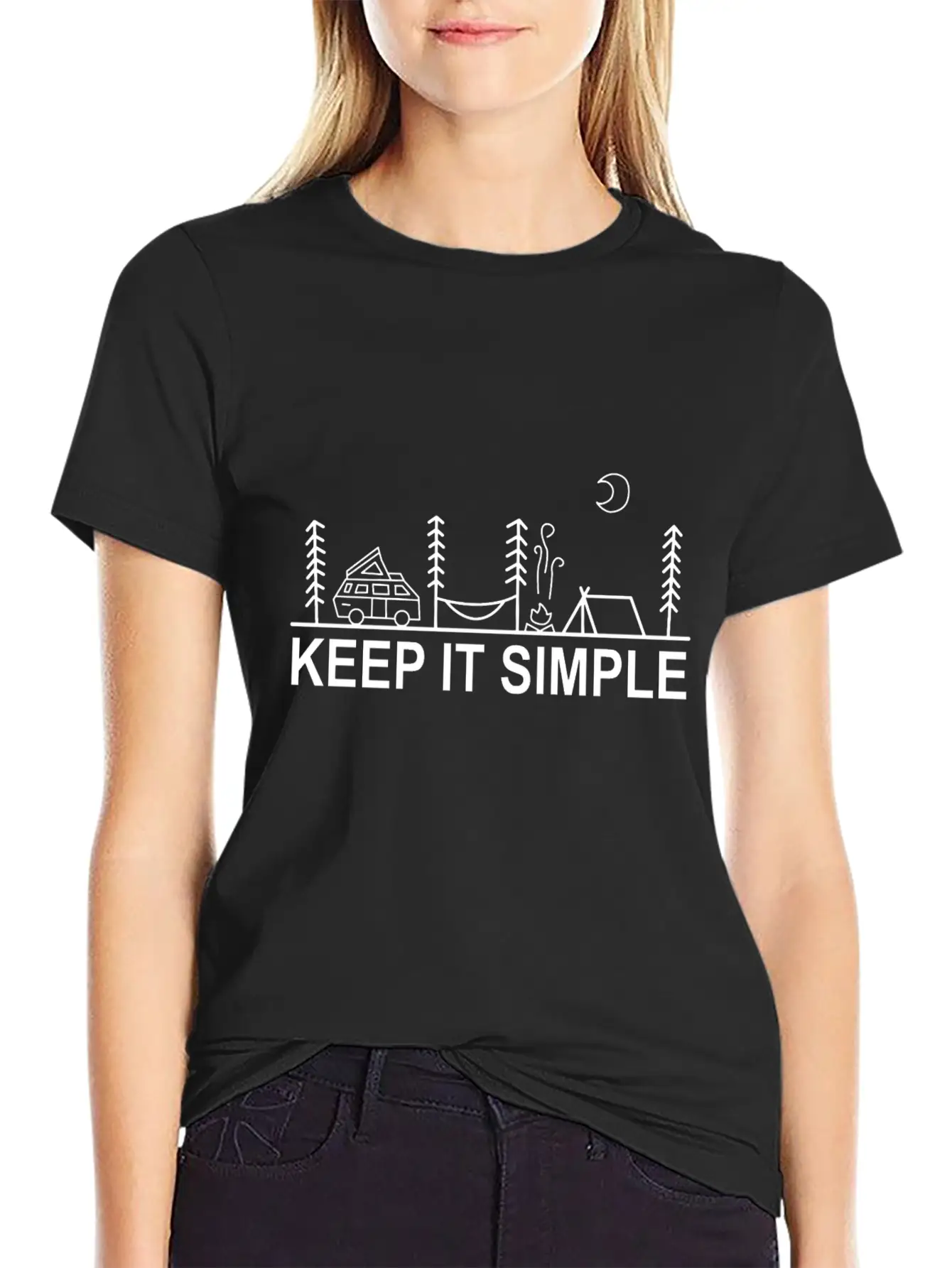 Keep It Simple Boho Chic Bohemian Style Gift Unisex Casual T-Shirt – Clean Design For Daily Comfort