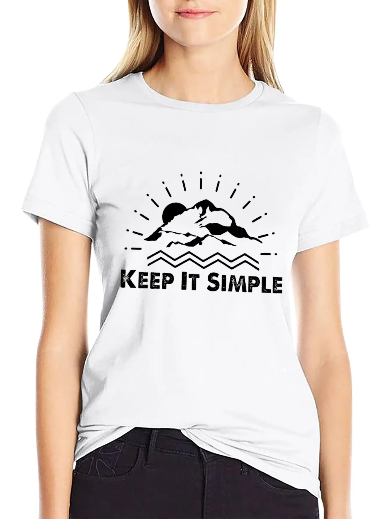 Keep It Simple Mountain Basic Graphic T-Shirt – Daily Comfort In Soft Cotton