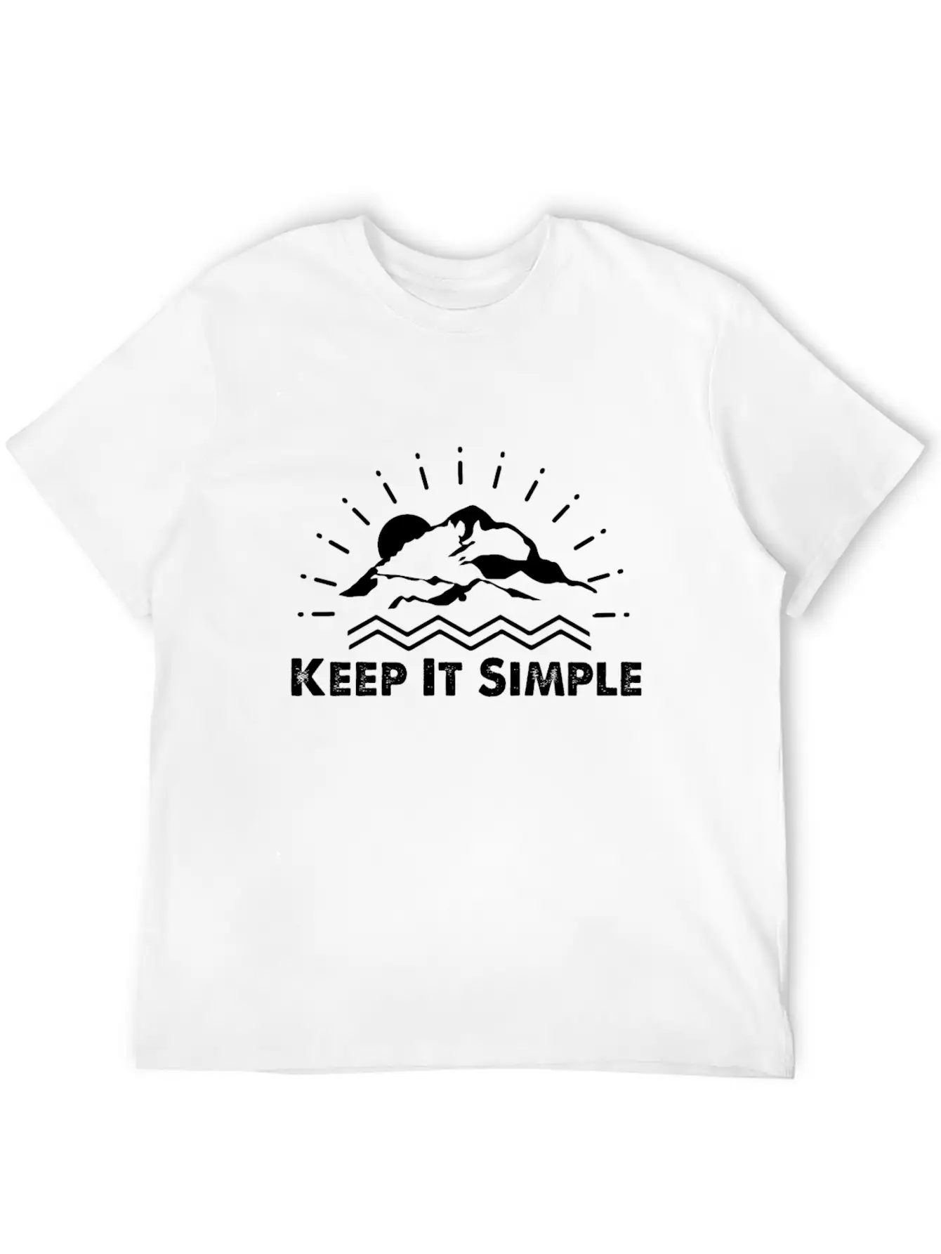 Keep It Simple Mountain Stylish Everyday T-Shirt – Unisex Basic Cotton Tee