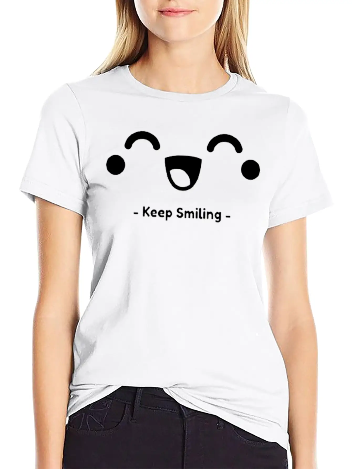 Keep Smiling Relaxed Everyday Tee – Lightweight And Durable Cotton