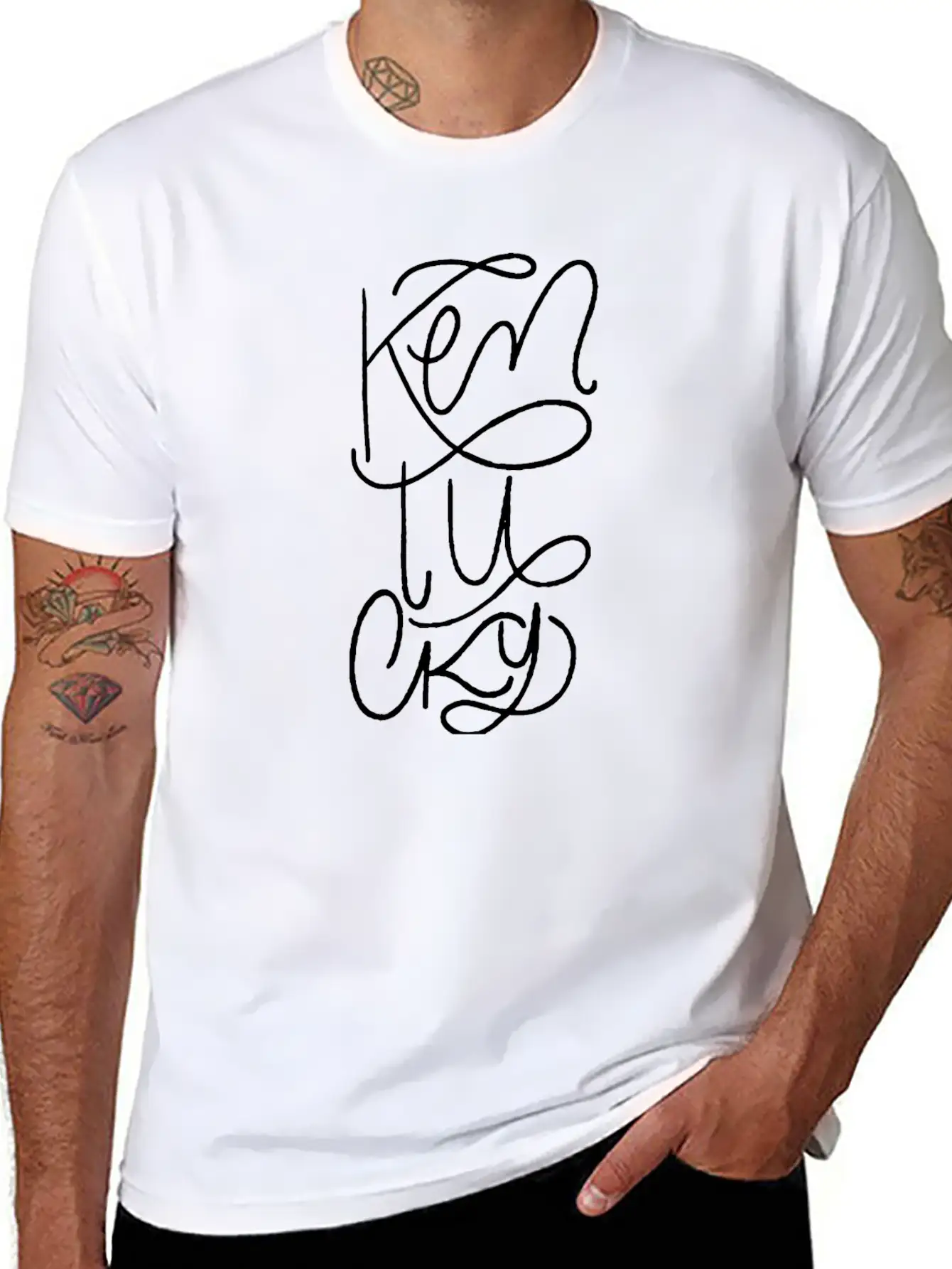 Kentucky Lettering Stylish Everyday T-Shirt – Unisex Basic Cotton Tee