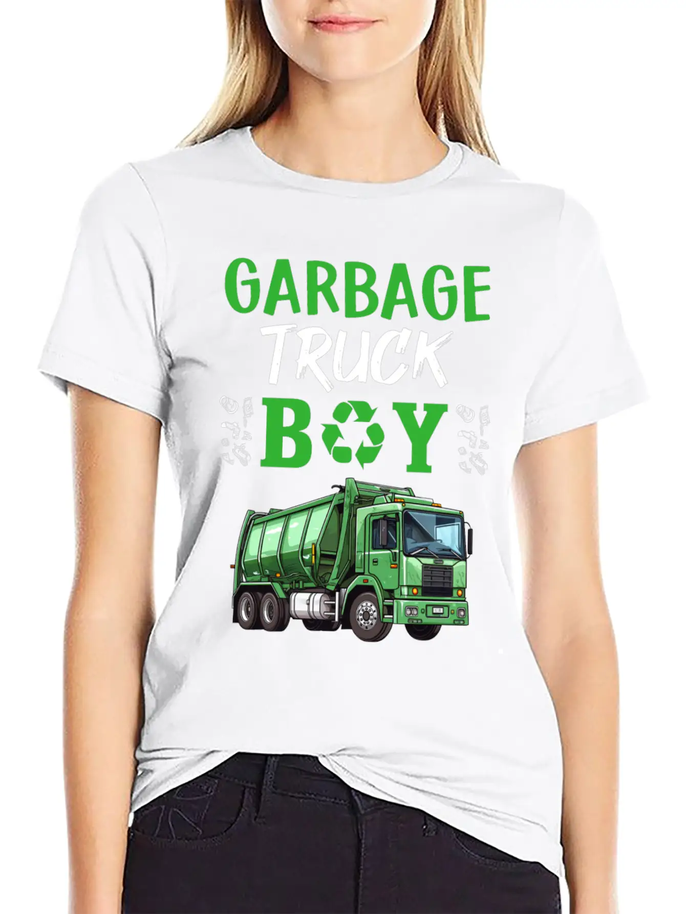 Kids Garbage Truck Boy Stylish Everyday T-Shirt – Unisex Basic Cotton Tee