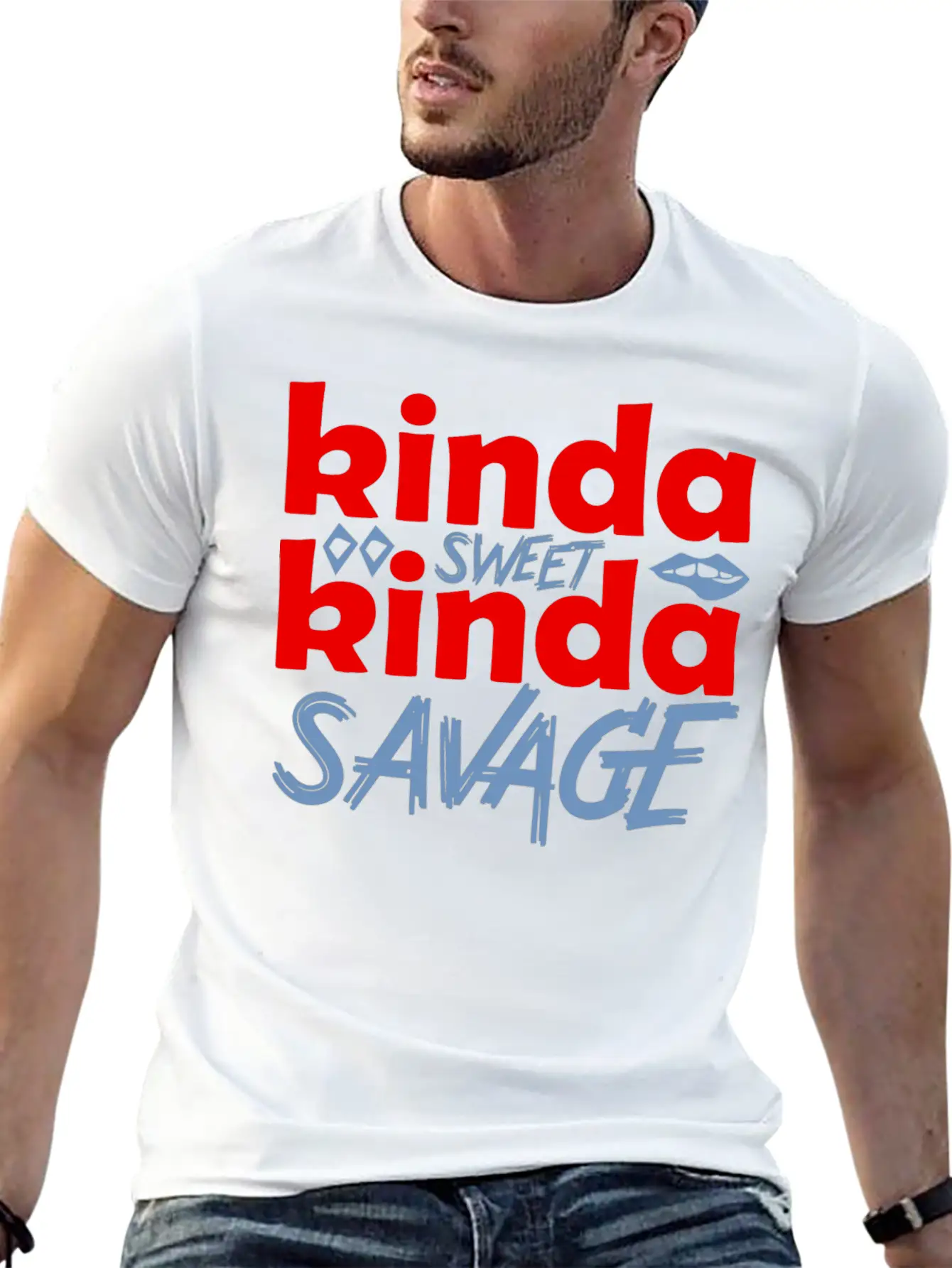 Kinda Sweet Kinda Savage Basic Graphic T-Shirt – Daily Comfort In Soft Cotton