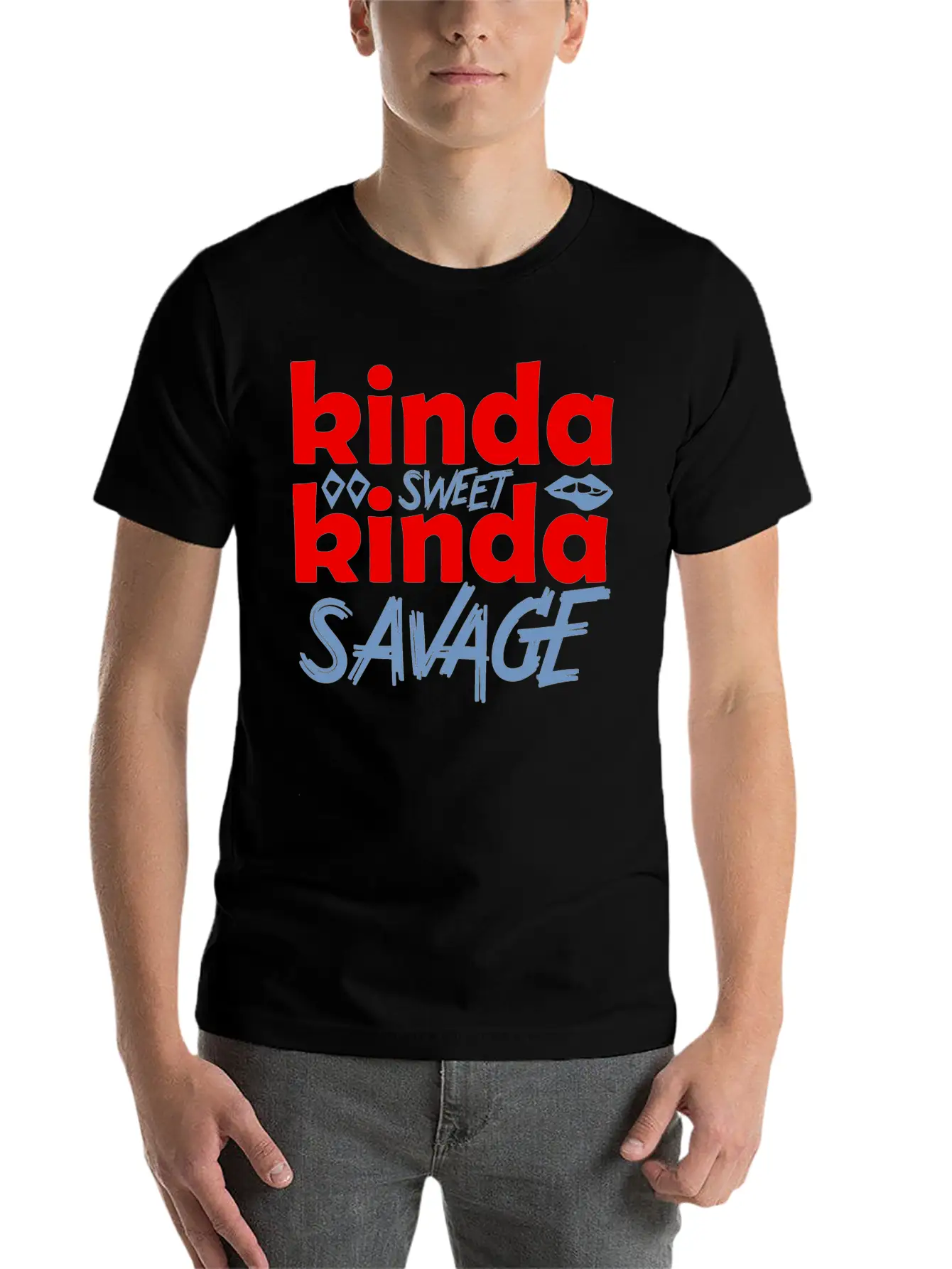 Kinda Sweet Kinda Savage Basic Graphic T-Shirt – Daily Comfort In Soft Cotton