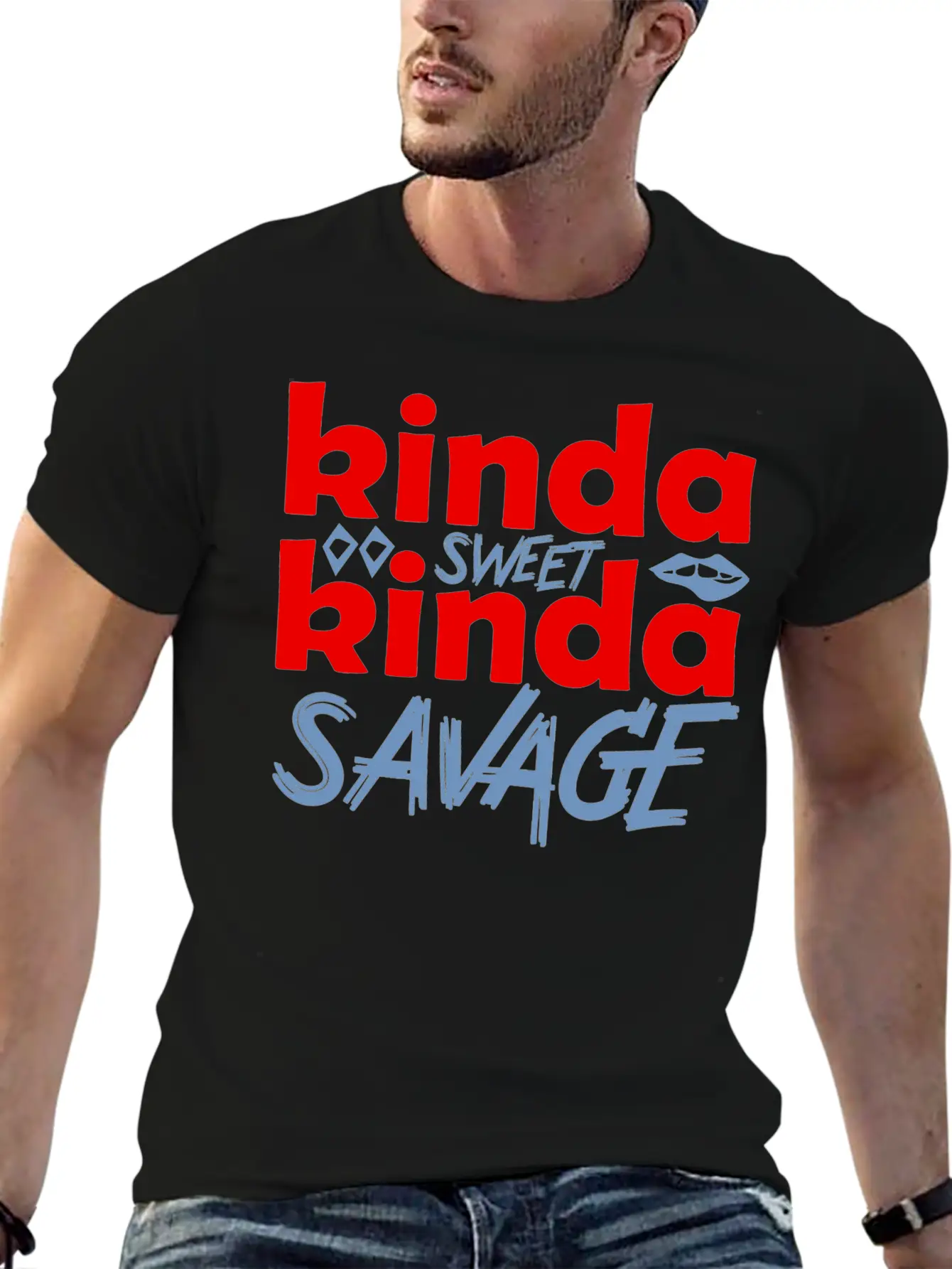 Kinda Sweet Kinda Savage Basic Graphic T-Shirt – Daily Comfort In Soft Cotton
