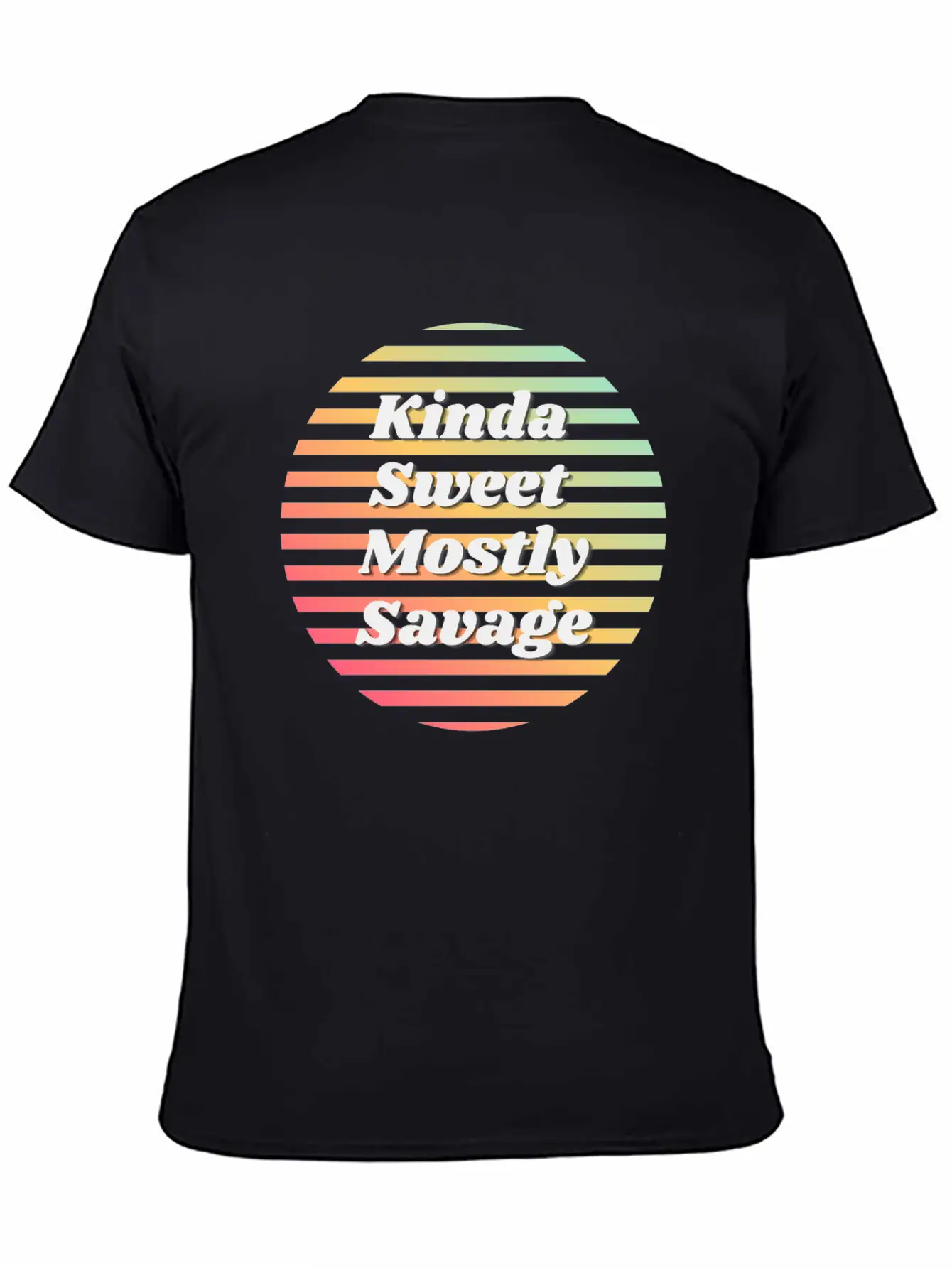 Kinda Sweet Mostly Savage Retro Simple Everyday Graphic Tee – Lightweight Summer Wear