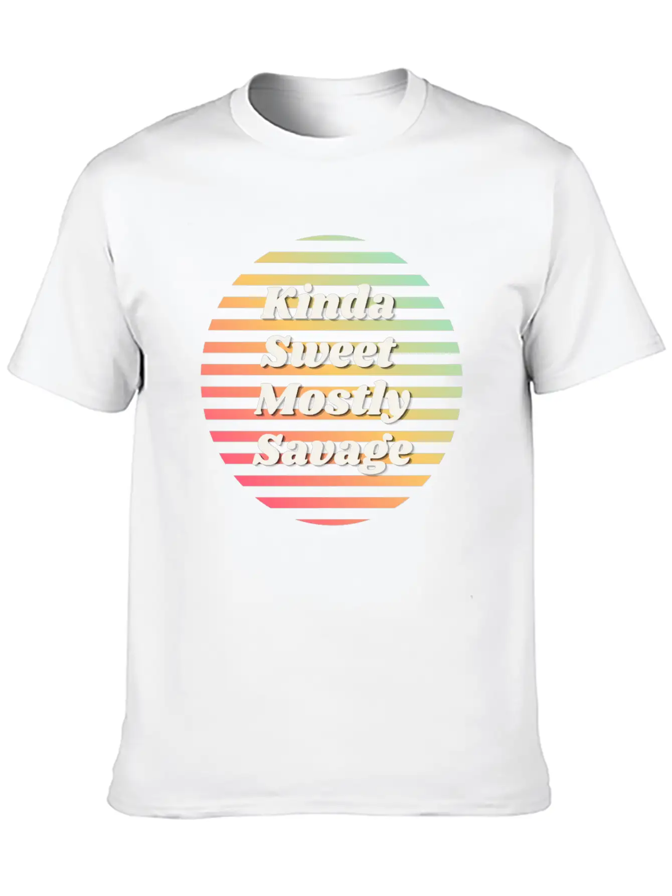 Kinda Sweet Mostly Savage Retro Simple Everyday Graphic Tee – Lightweight Summer Wear
