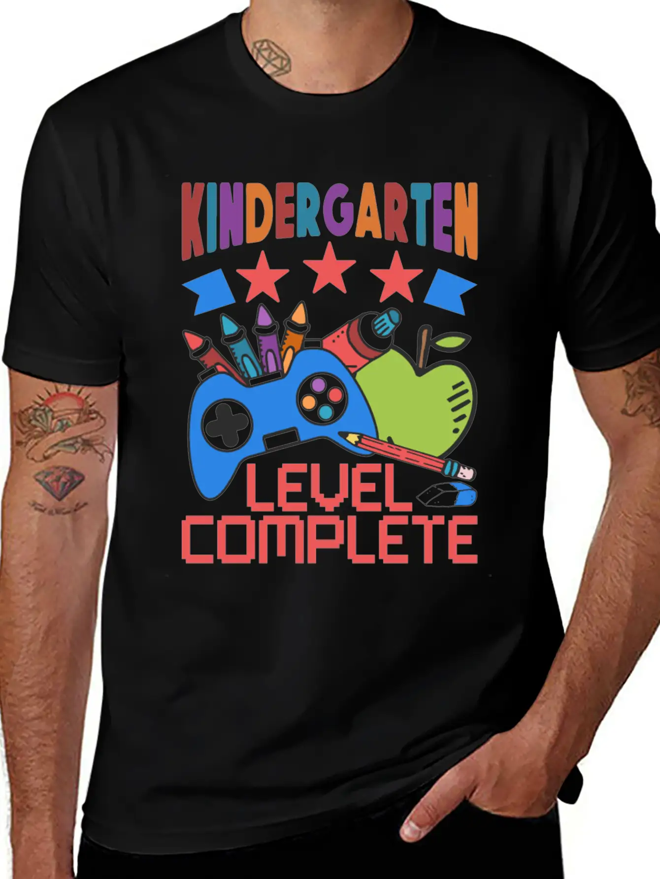 Kindergarten Gaming Kids Learning Video Games Stylish Everyday T-Shirt – Unisex Basic Cotton Tee