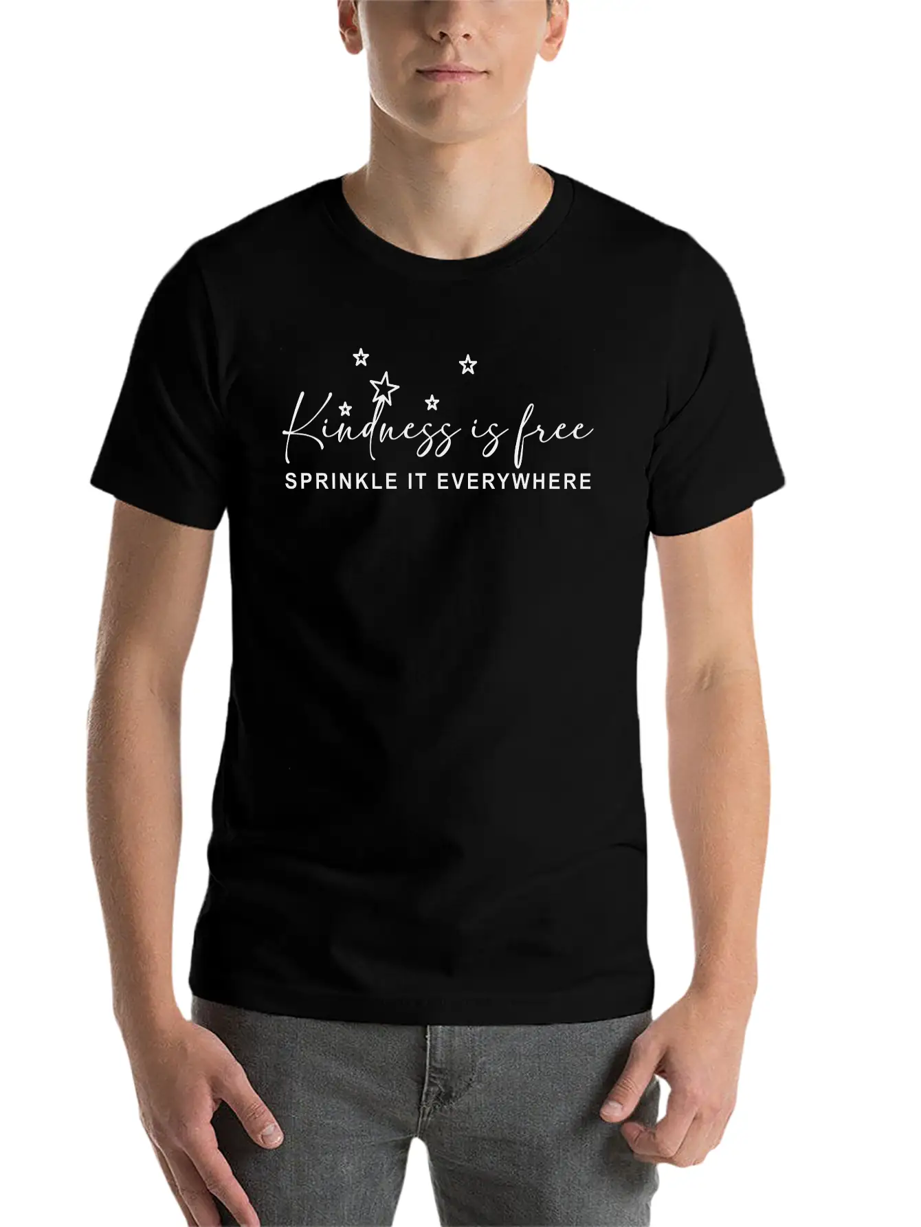 Kindness Is Free Sprinkle It Everywhere Simple Everyday Graphic Tee – Lightweight Summer Wear