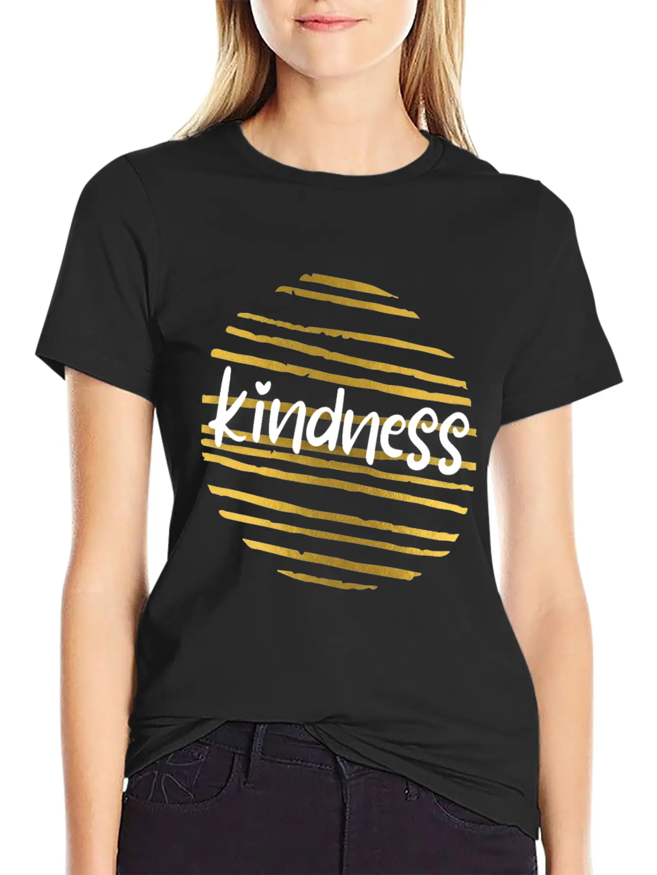 Kindness Is Golden Relaxed Everyday Tee – Lightweight And Durable Cotton