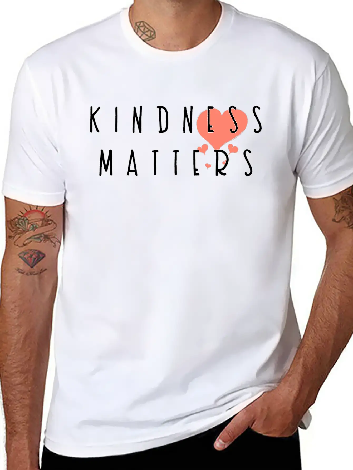 Kindness Matters Basic Graphic T-Shirt – Daily Comfort In Soft Cotton